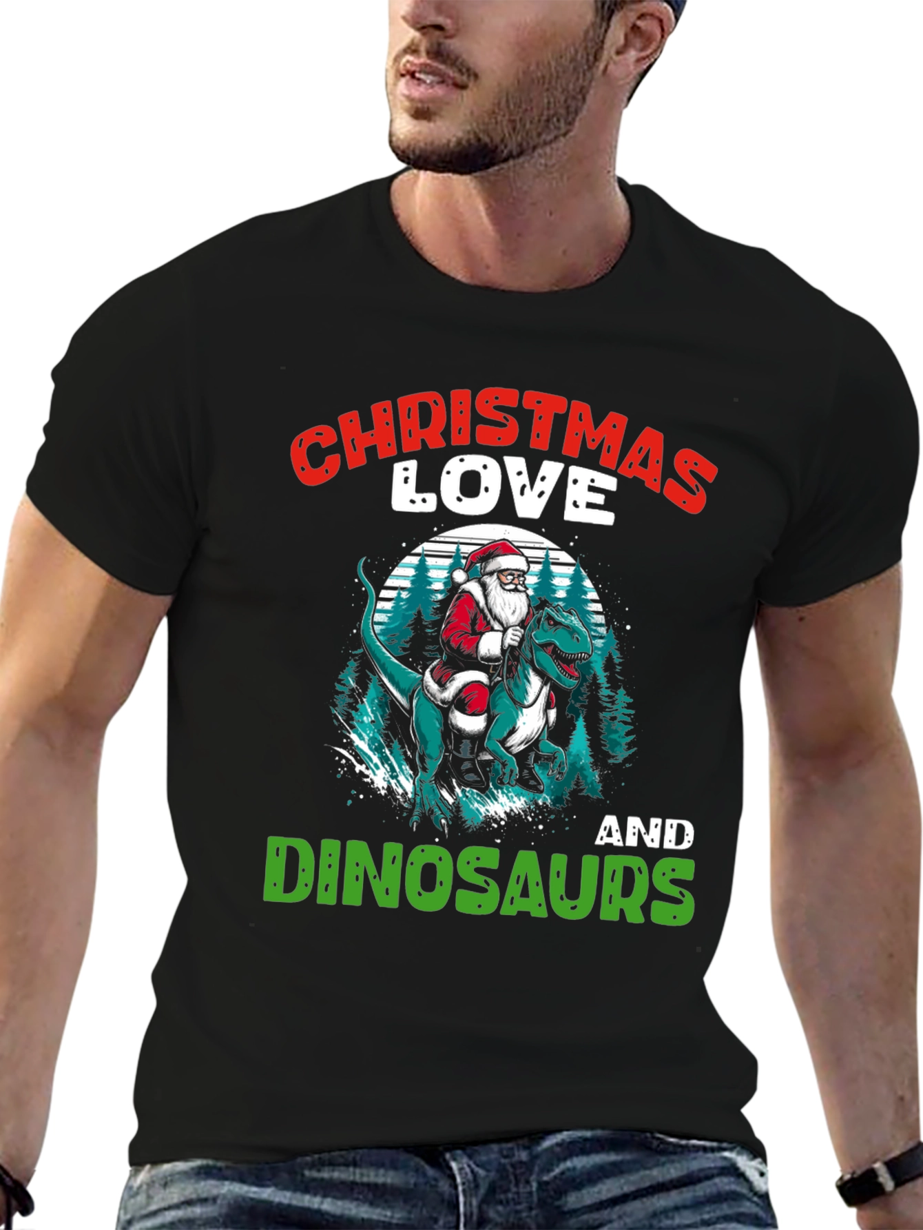 Christmas Love Dinosaurs T-Shirt