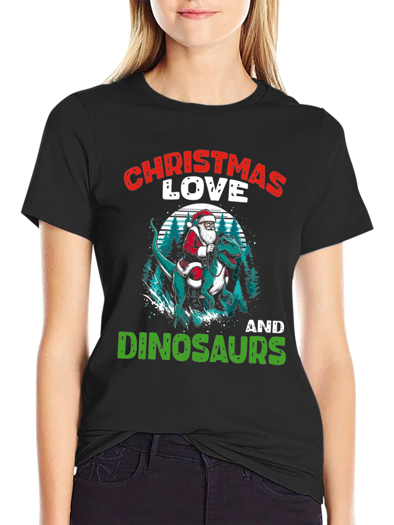 Christmas Love Dinosaurs T-Shirt