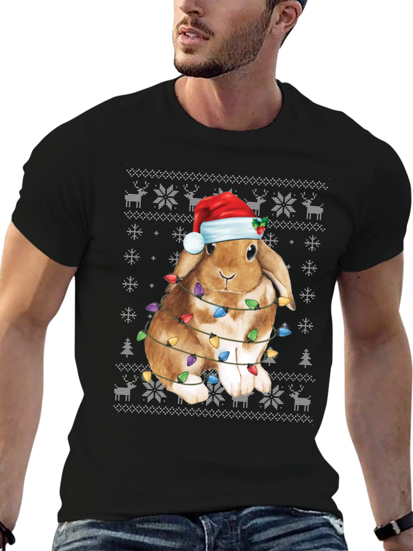Festive Holiday Bunny T-Shirt