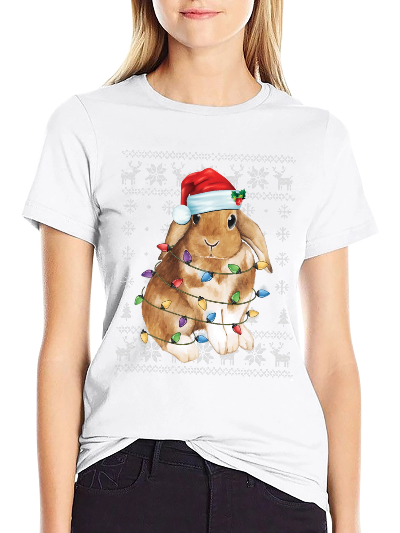 Festive Holiday Bunny T-Shirt