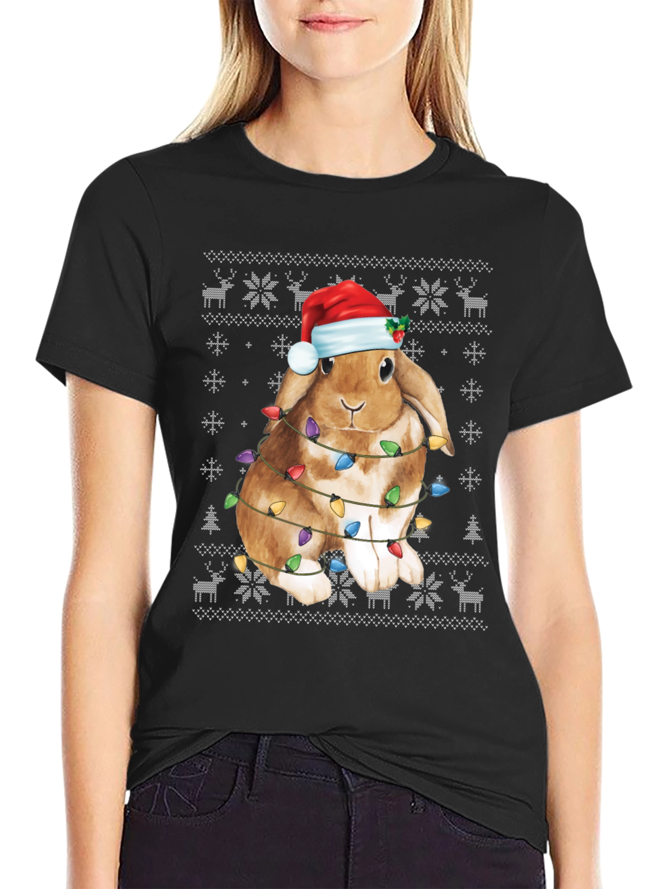 Festive Holiday Bunny T-Shirt