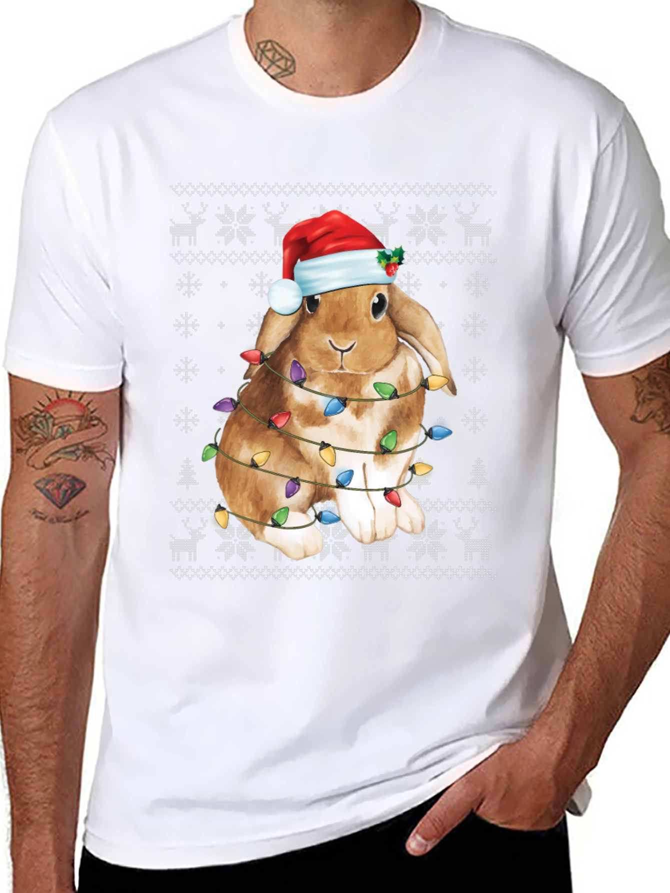 Festive Holiday Bunny T-Shirt