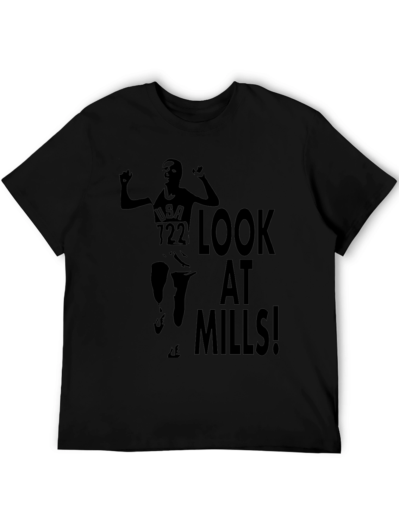 Look At Mills! T-Shirt | Mens Black Tee