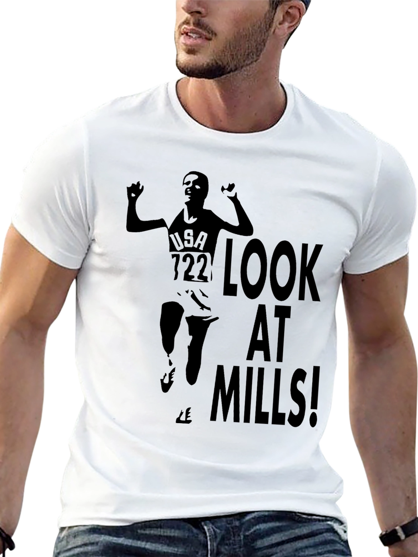 Look At Mills! T-Shirt | Mens Black Tee