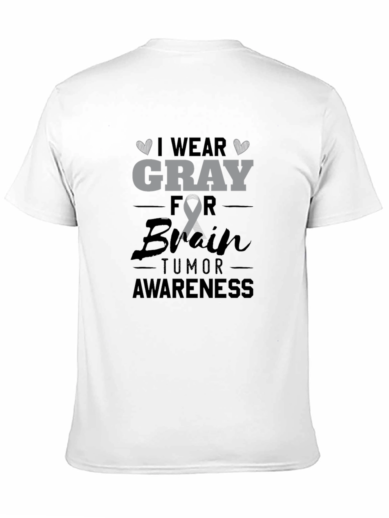 Gray Ribbon Brain Tumor Awareness T-Shirt