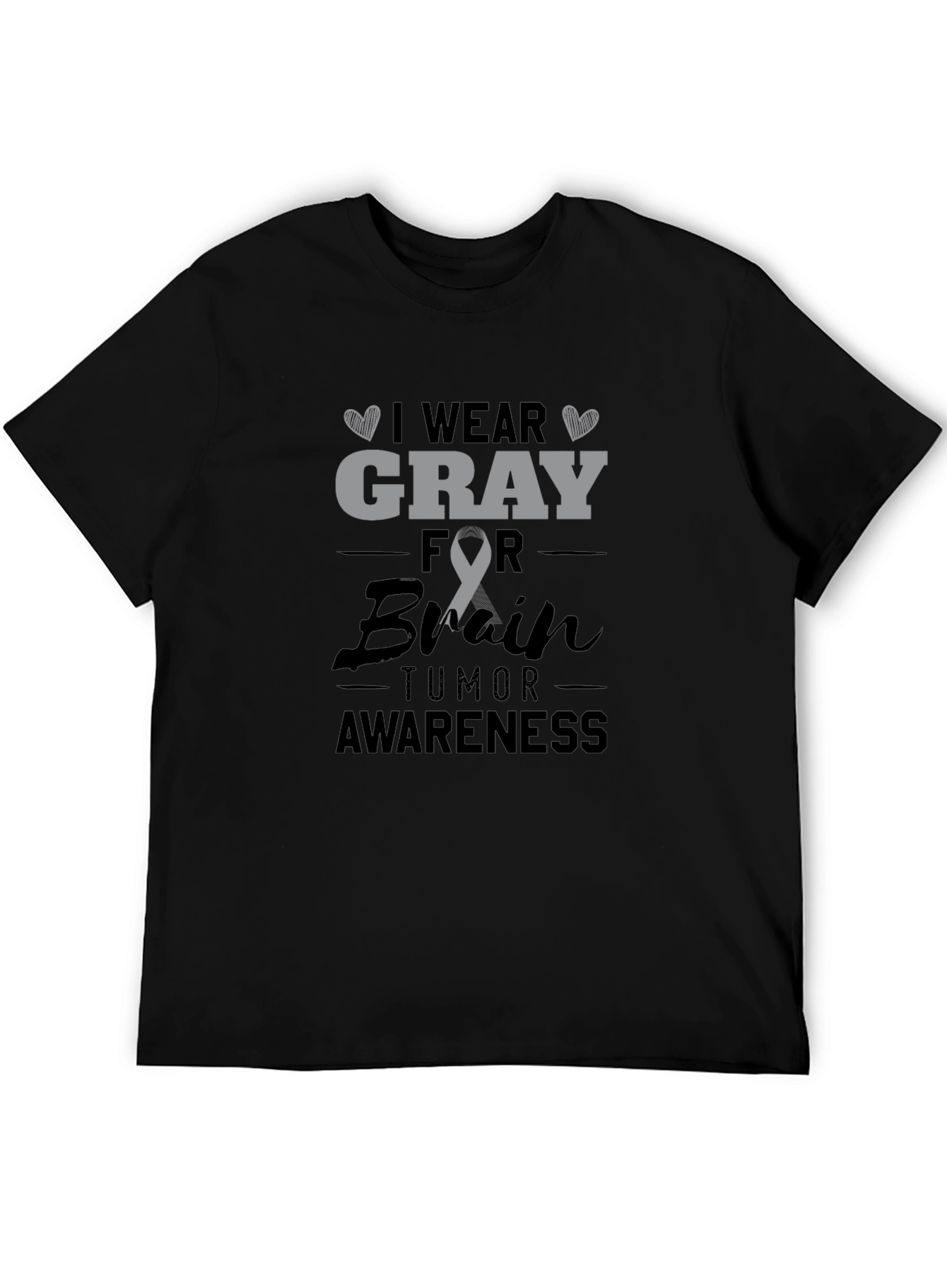 Gray Ribbon Brain Tumor Awareness T-Shirt