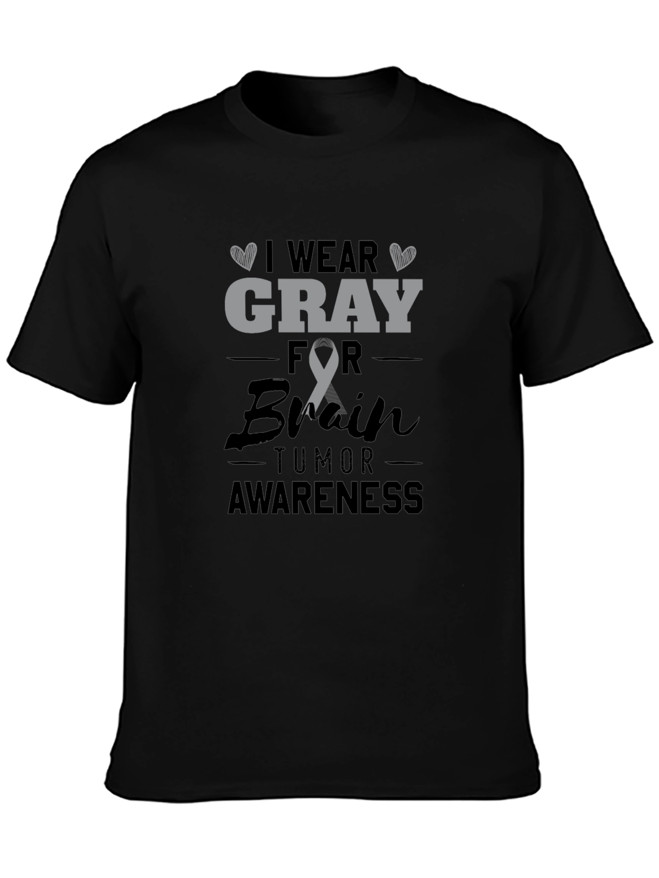 Gray Ribbon Brain Tumor Awareness T-Shirt