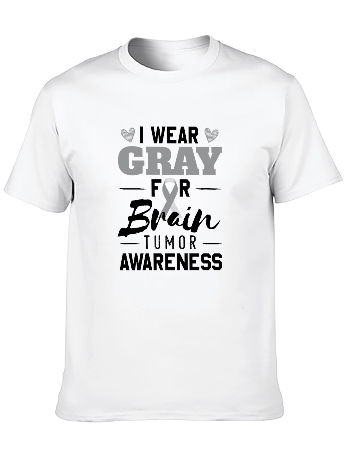 Gray Ribbon Brain Tumor Awareness T-Shirt