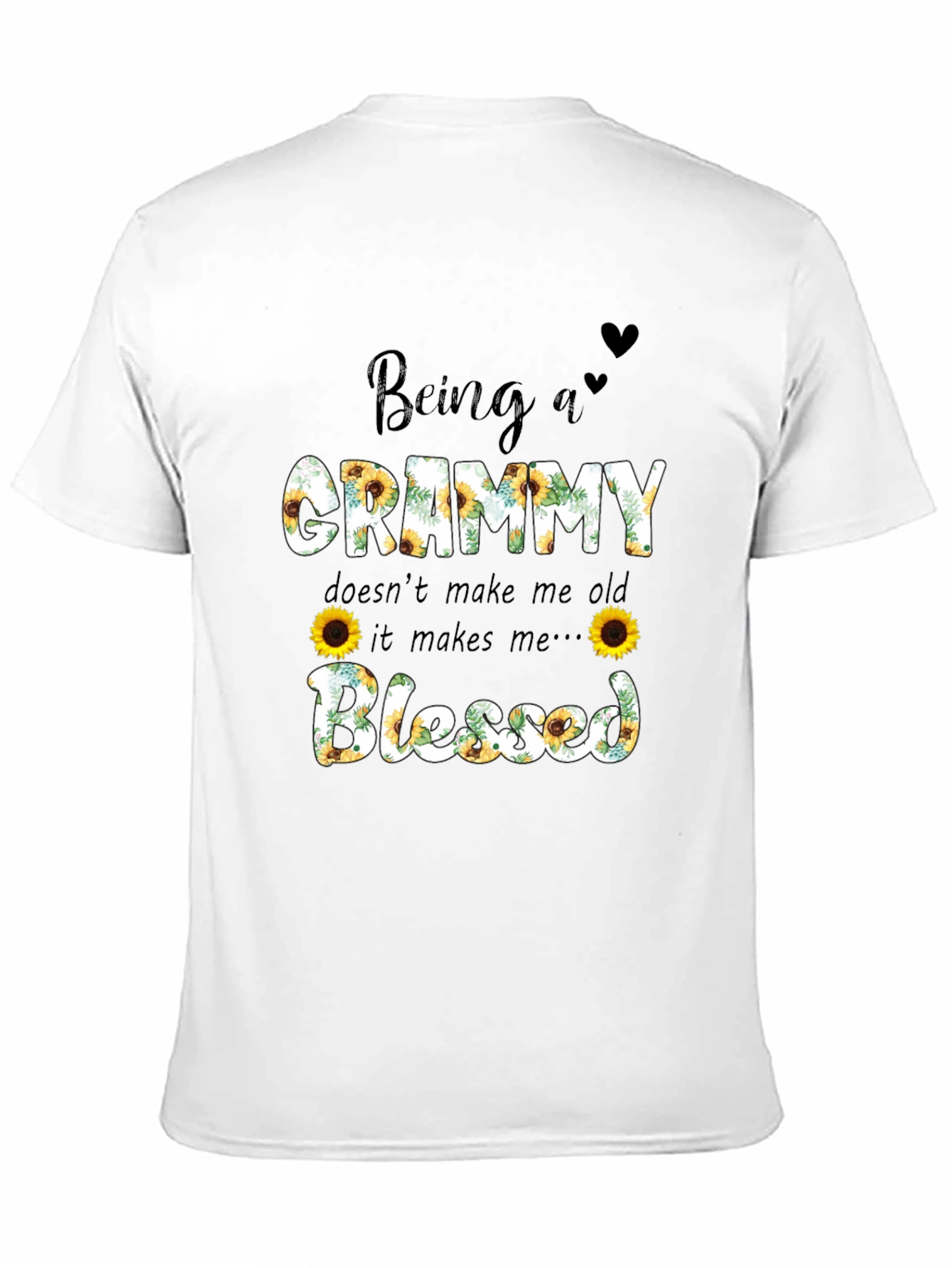 Being A Grammy Blessed Sunflower Graphic Tee