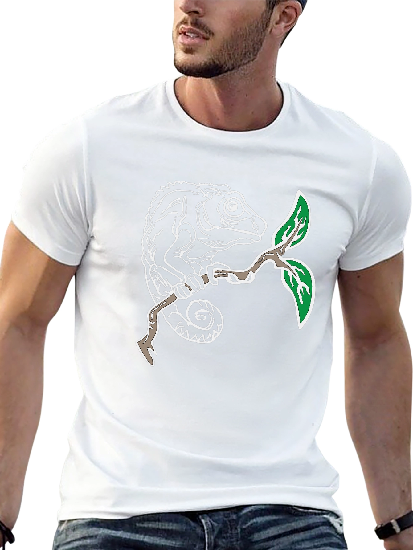 Chameleon Graphic Tee - Nature Lovers Style