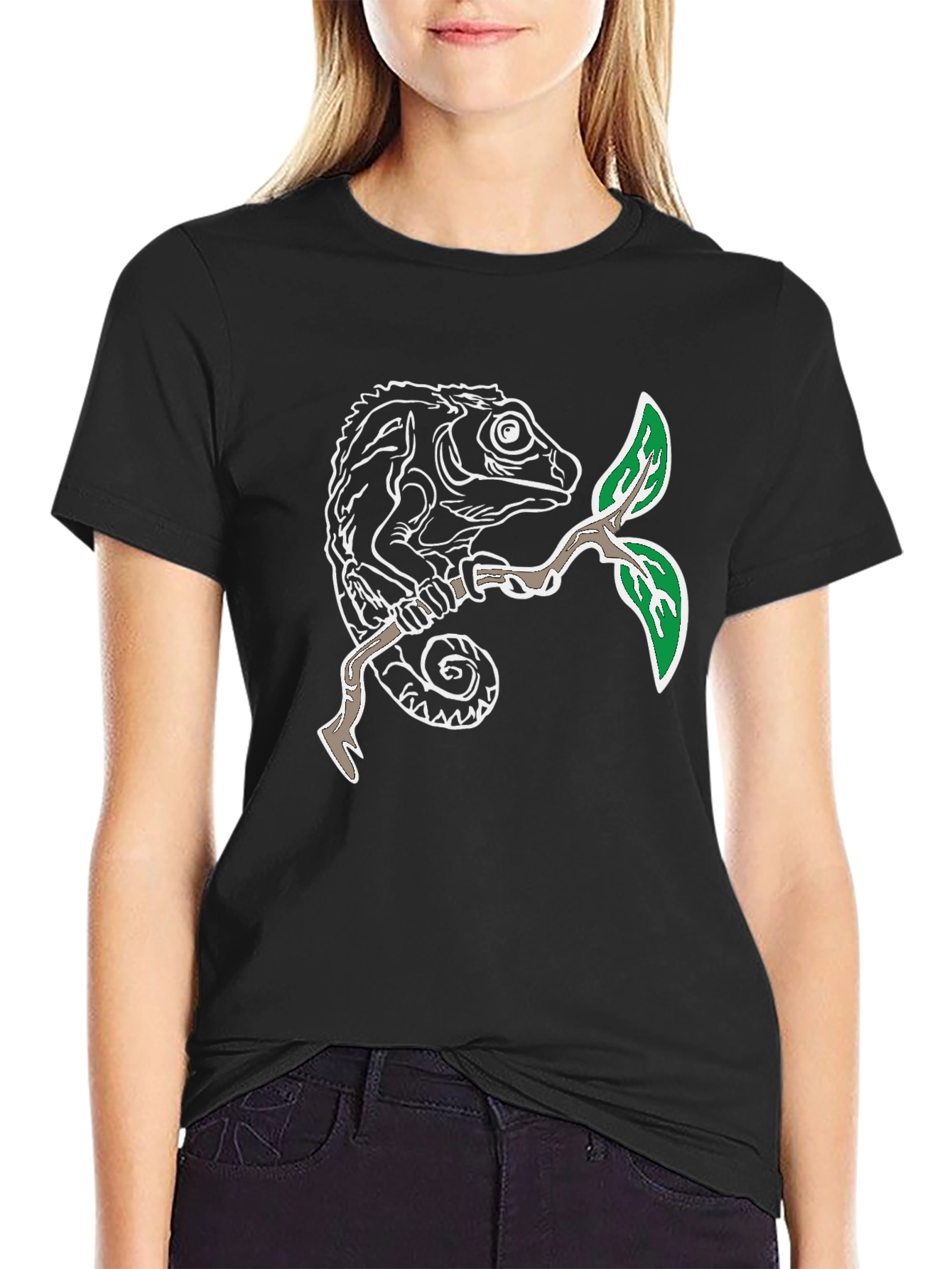 Chameleon Graphic Tee - Nature Lovers Style
