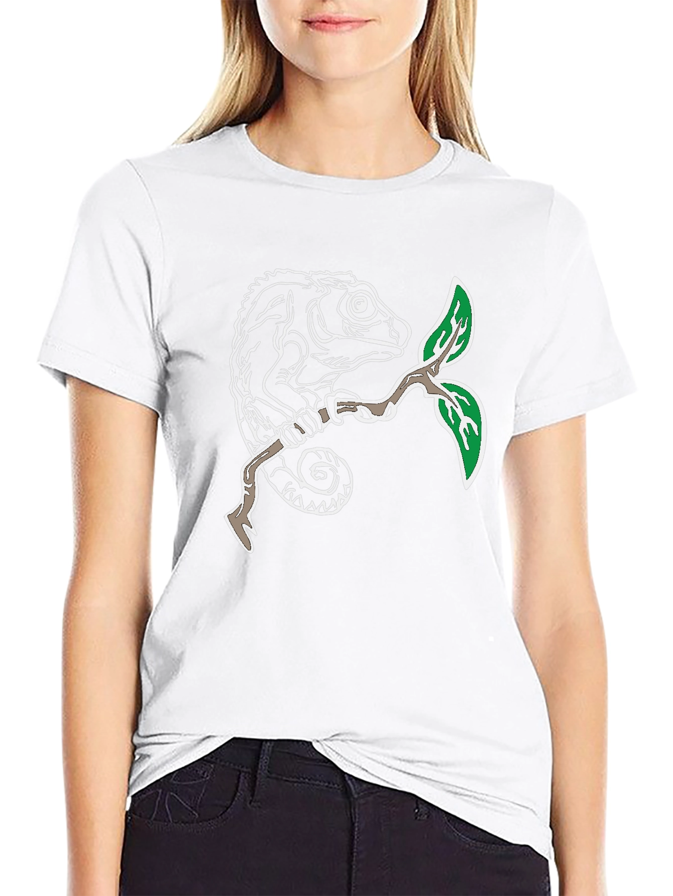 Chameleon Graphic Tee - Nature Lovers Style