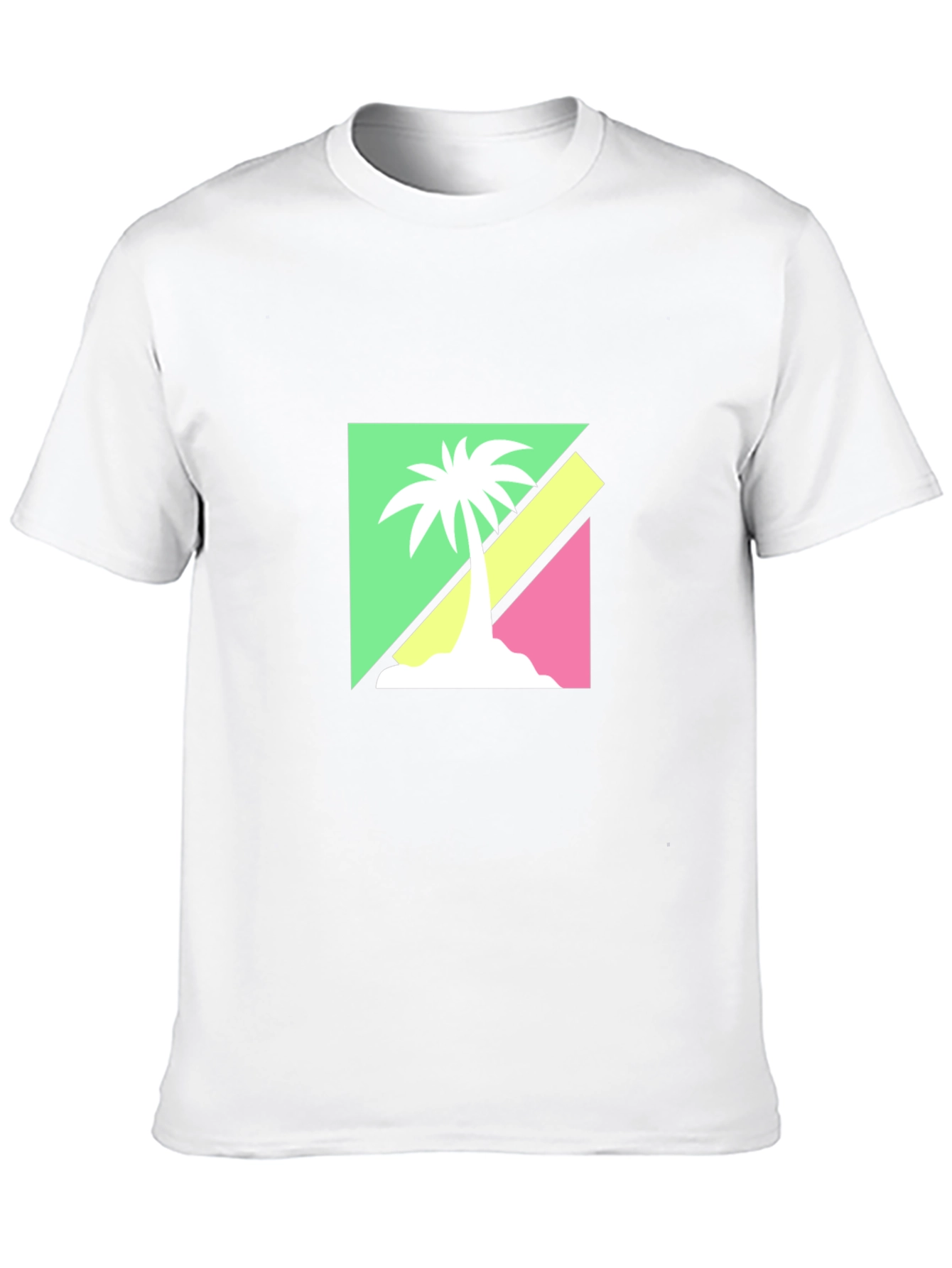 Retro Palm Tree Graphic Tee - Black