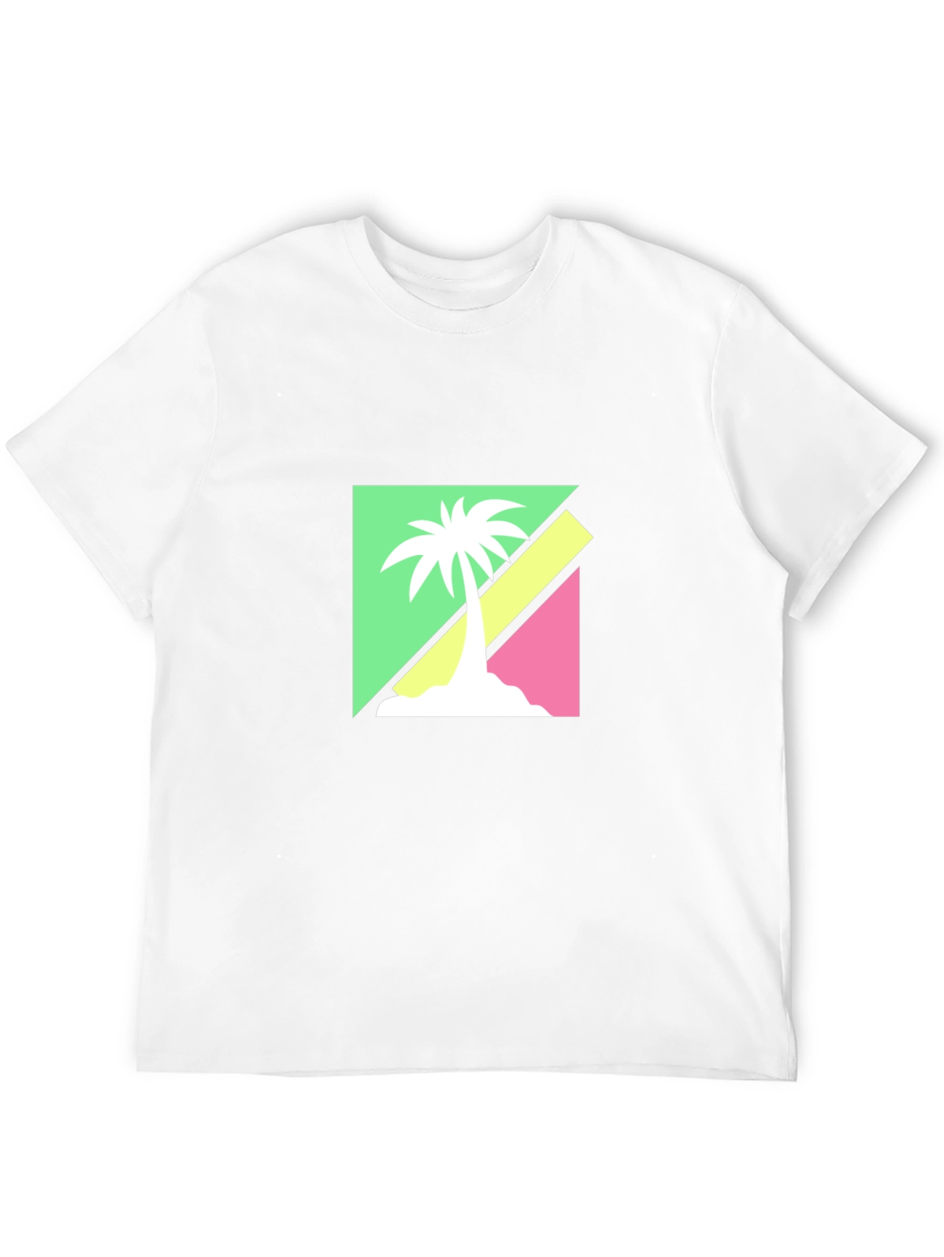 Retro Palm Tree Graphic Tee - Black