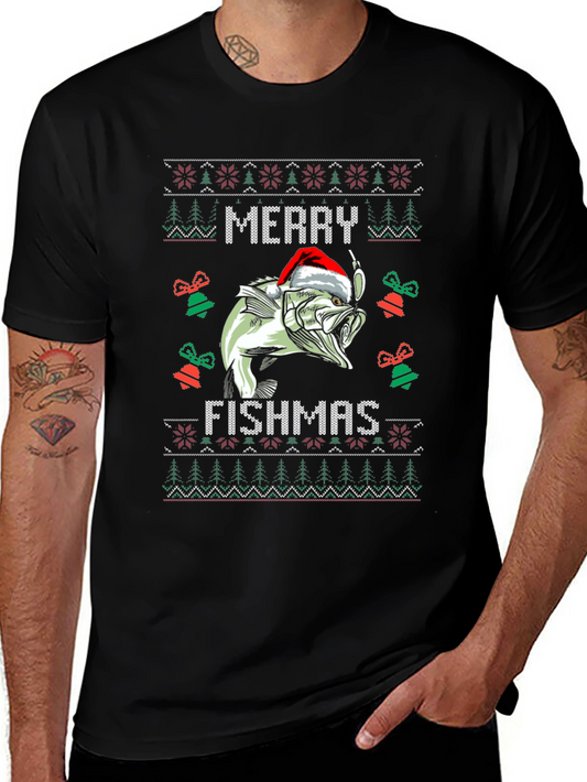 Merry Fishmas Ugly Christmas Sweater T-Shirt
