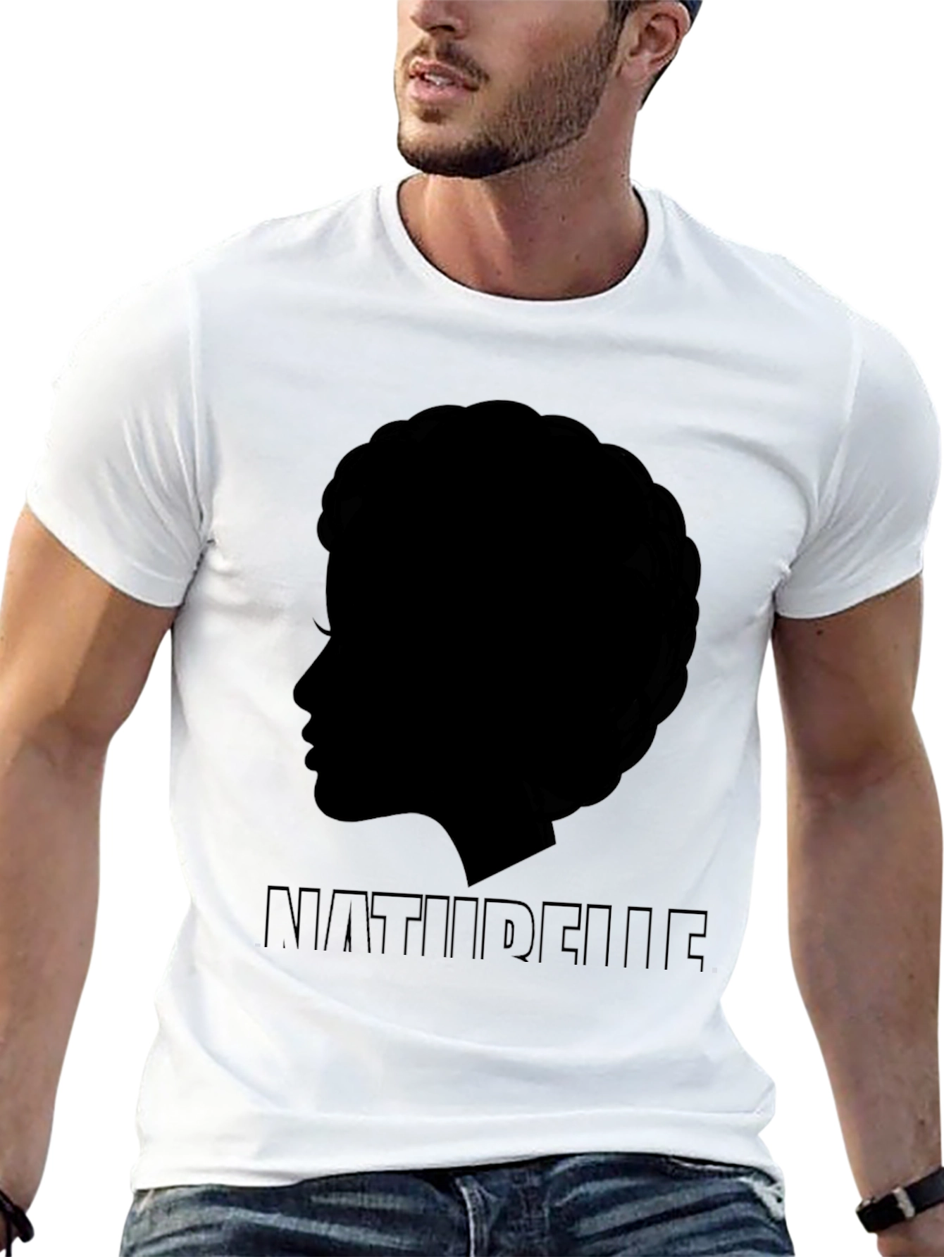 Naturelle Afro Silhouette Black T-Shirt