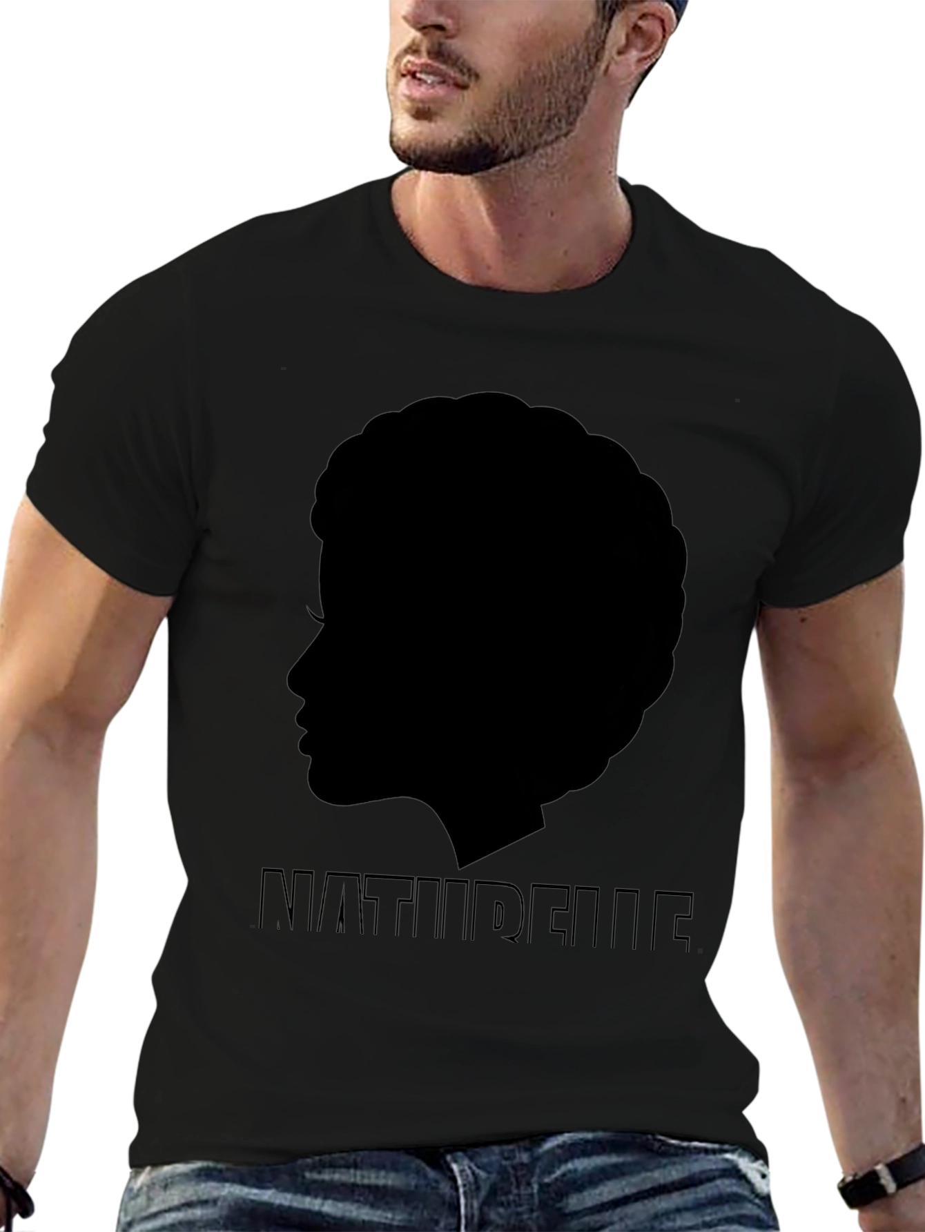 Naturelle Afro Silhouette Black T-Shirt