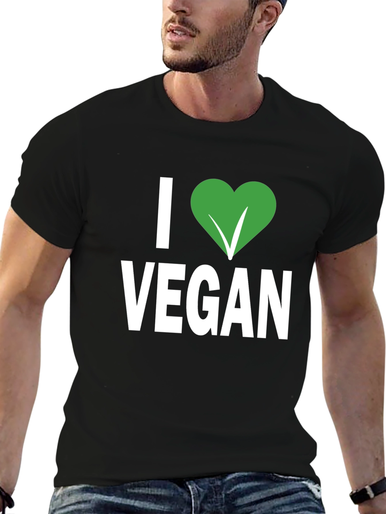 I Heart Vegan Black T-Shirt