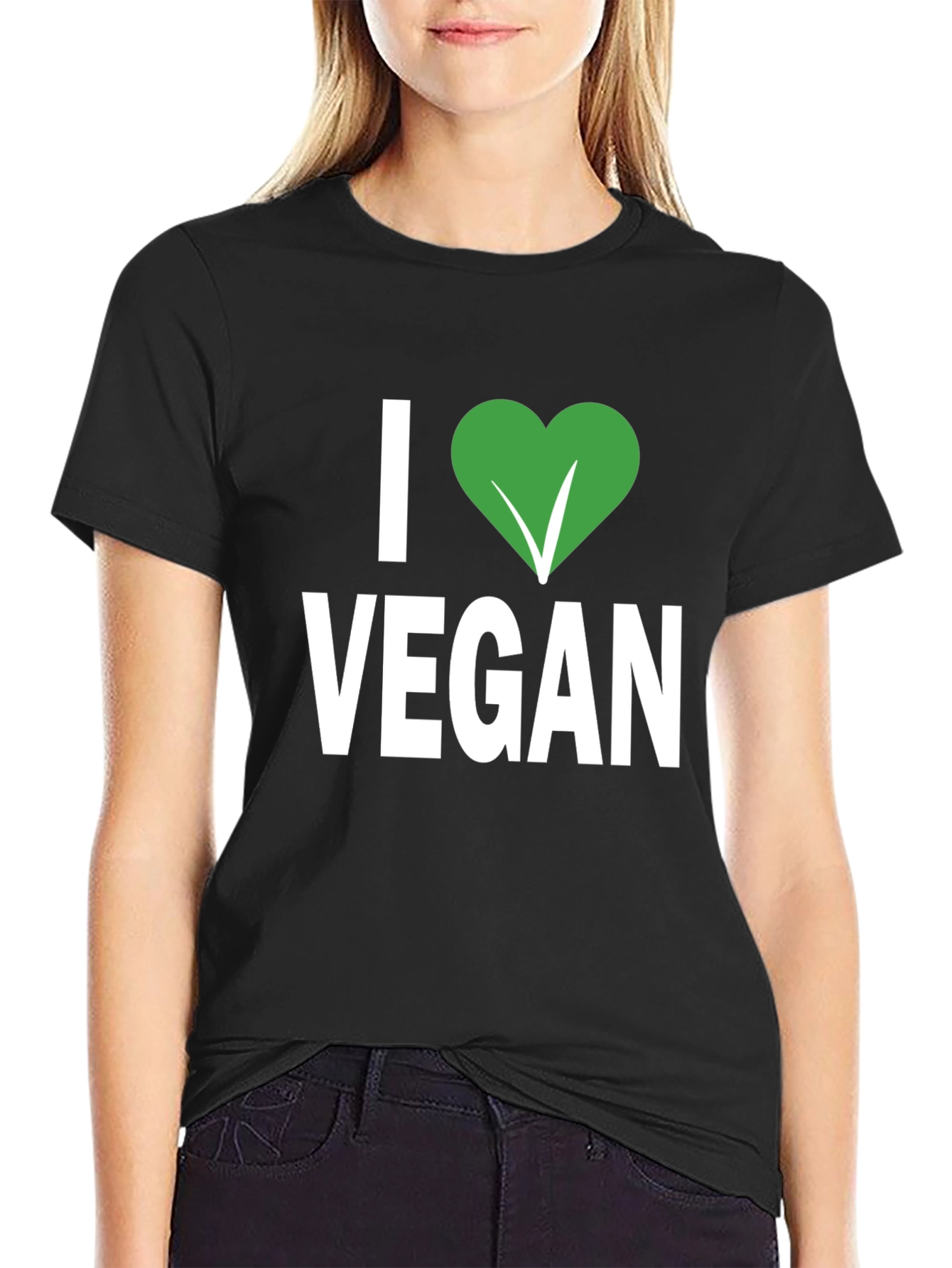 I Heart Vegan Black T-Shirt