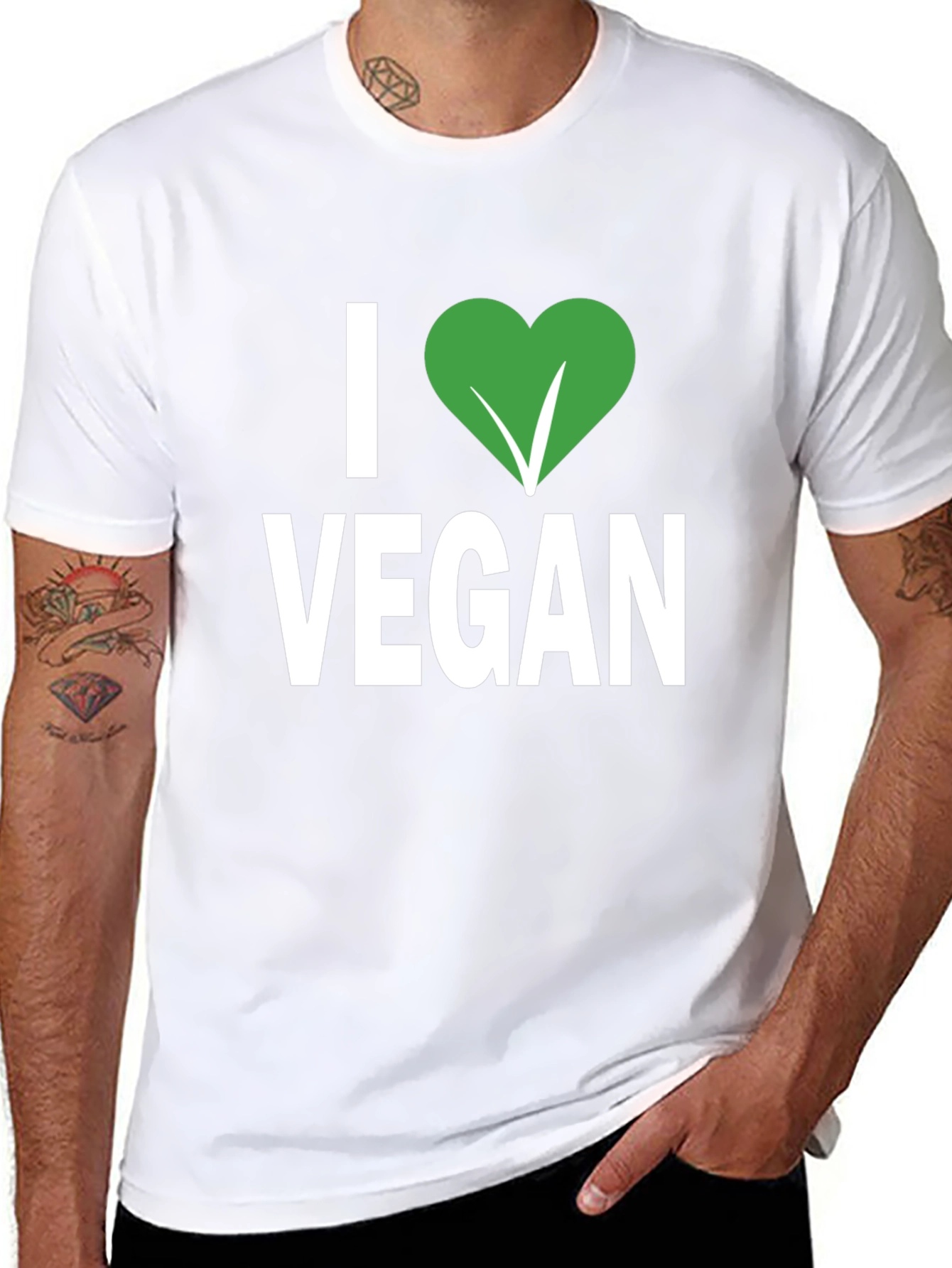 I Heart Vegan Black T-Shirt