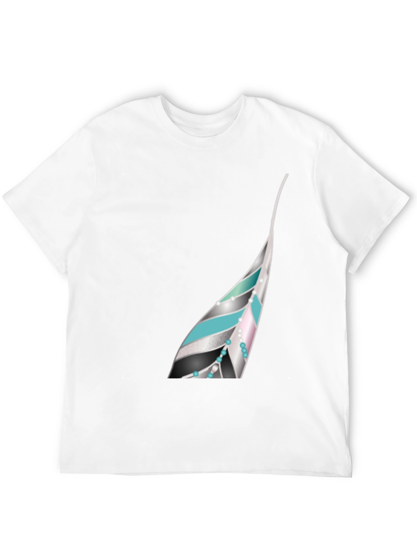 Feather Graphic Black T-Shirt