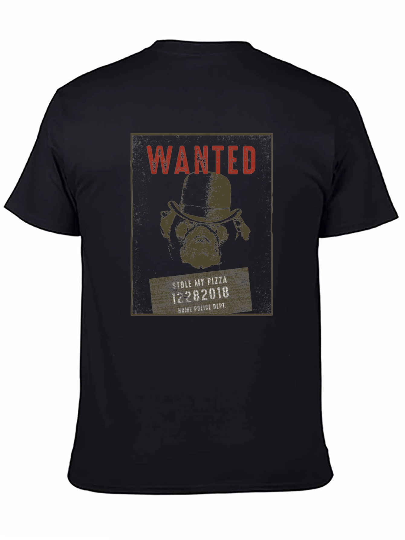Wanted Pug Pizza Thief T-Shirt