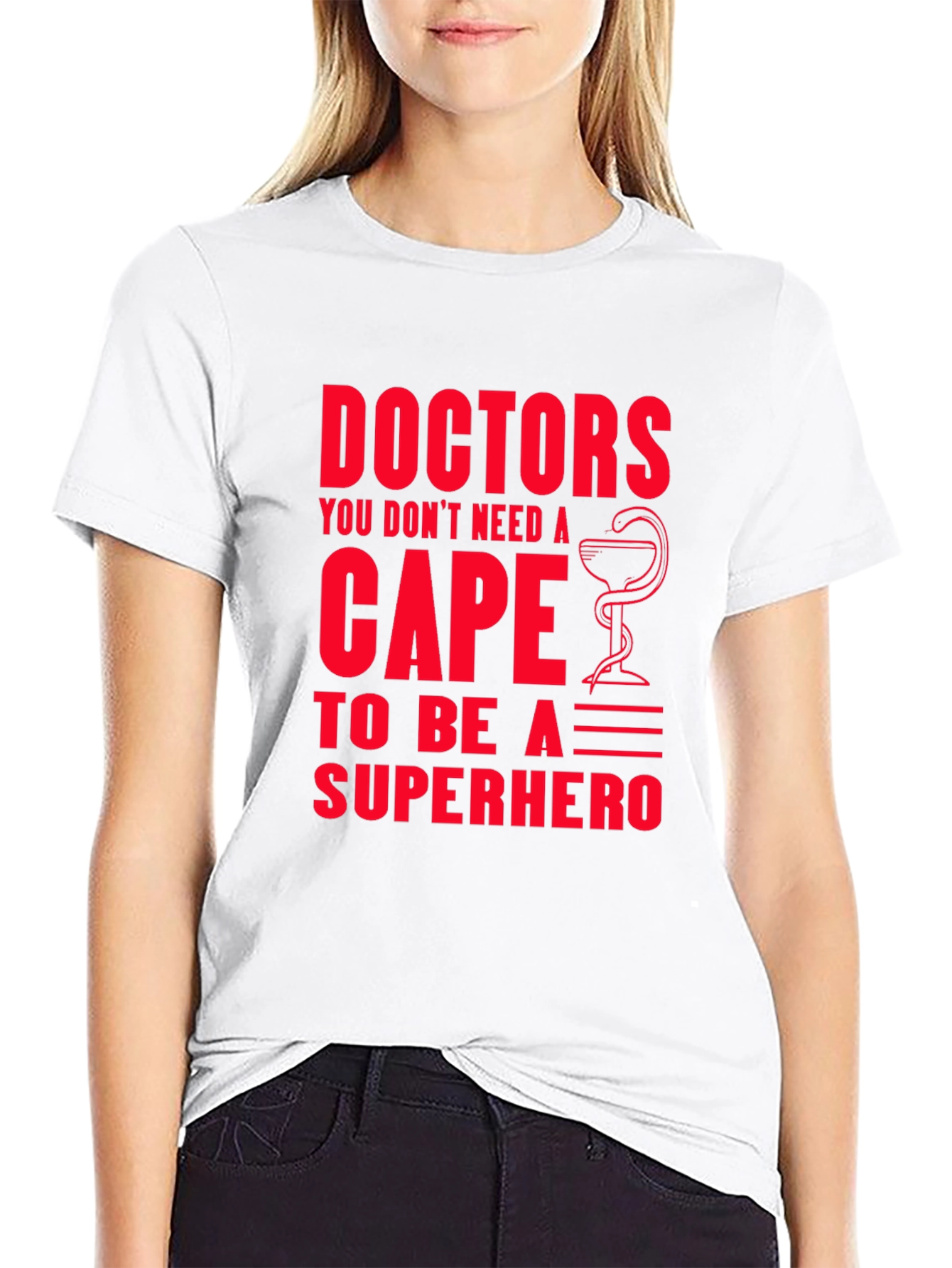 Doctors Superhero Graphic Tee - Black Cotton T-Shirt