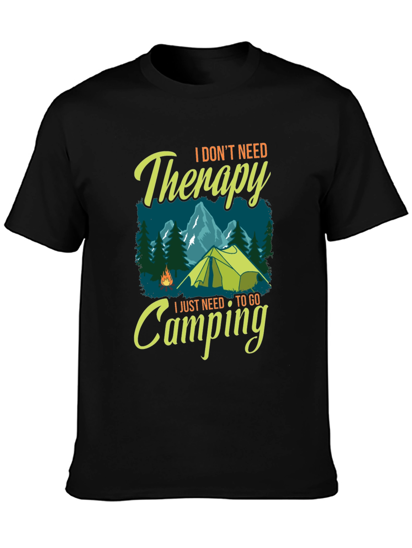 Camping Therapy Graphic Tee - Relax & Unwind