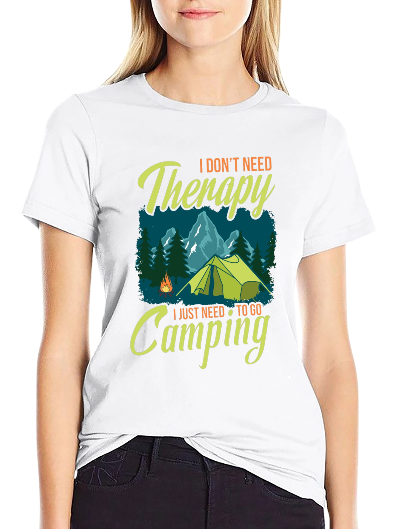 Camping Therapy Graphic Tee - Relax & Unwind