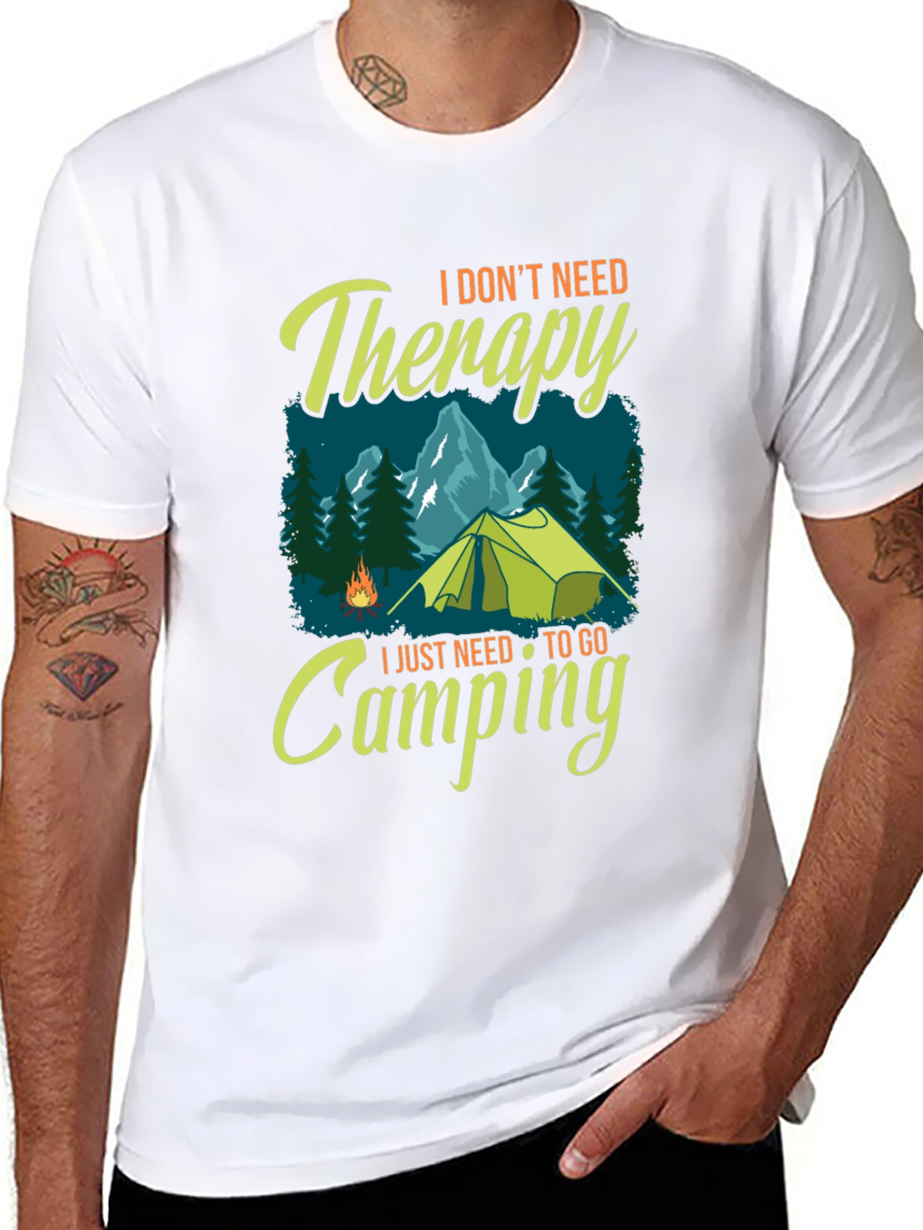 Camping Therapy Graphic Tee - Relax & Unwind