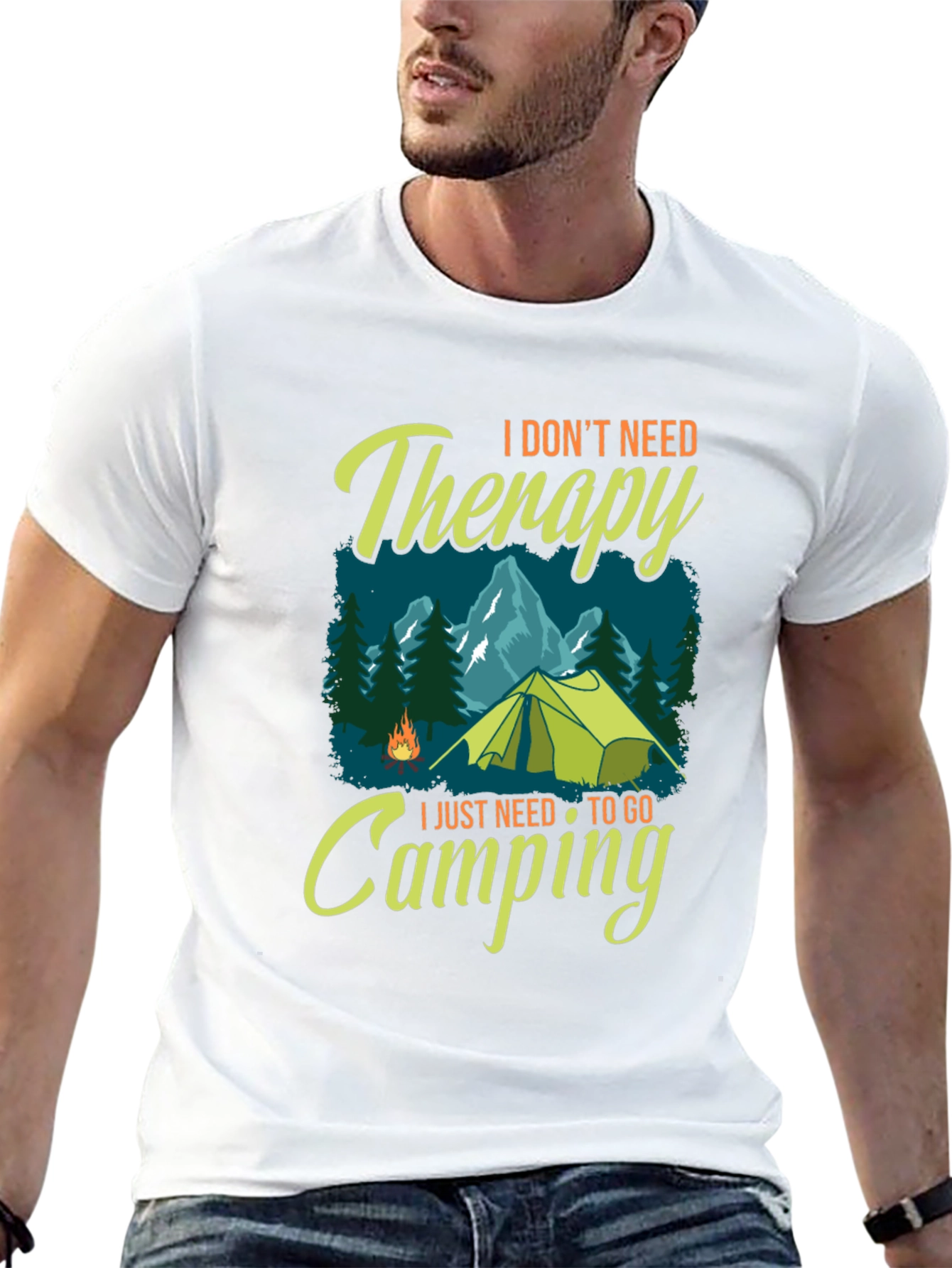Camping Therapy Graphic Tee - Relax & Unwind