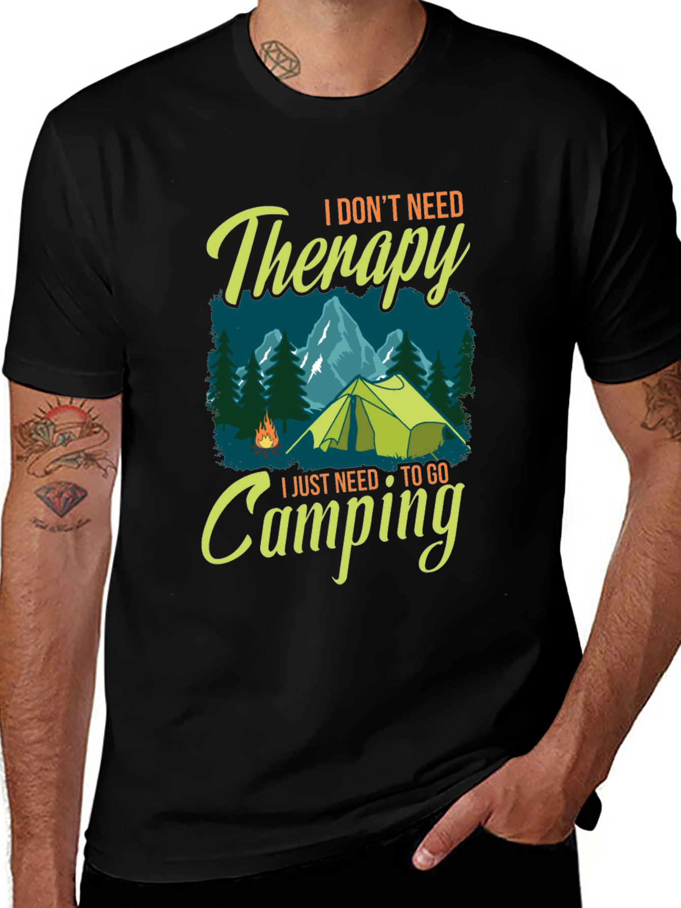 Camping Therapy Graphic Tee - Relax & Unwind