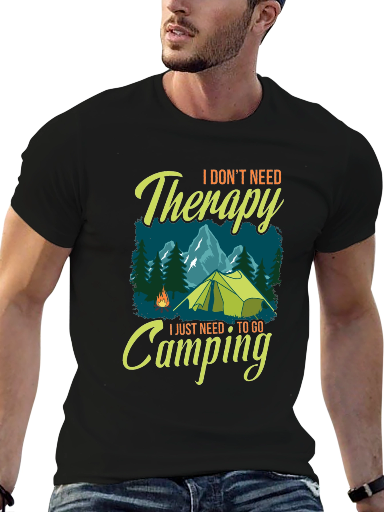 Camping Therapy Graphic Tee - Relax & Unwind