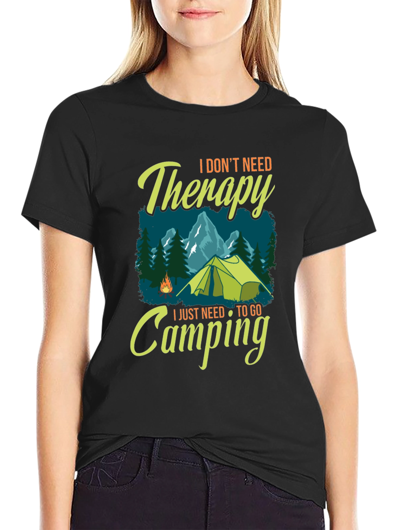Camping Therapy Graphic Tee - Relax & Unwind