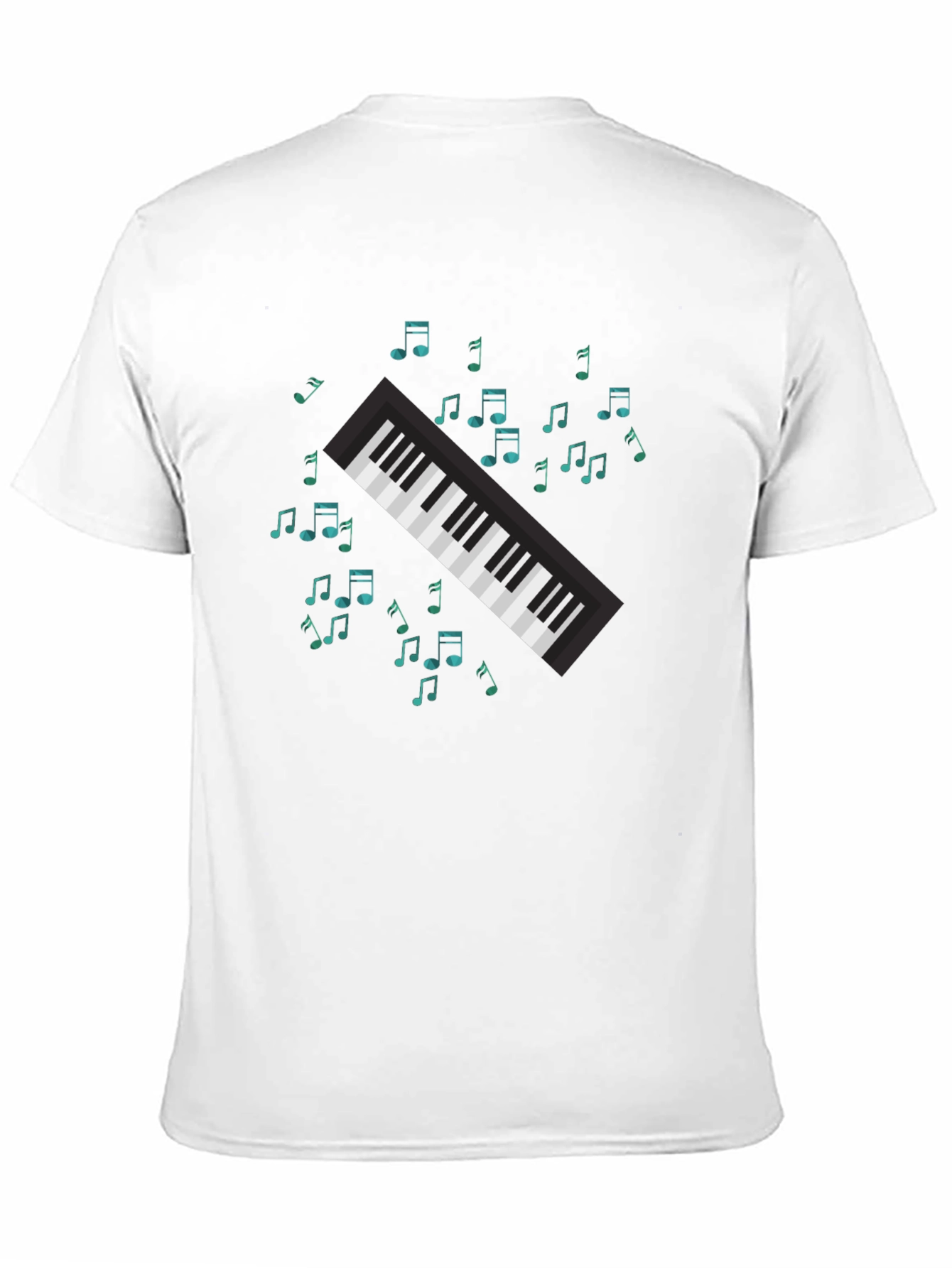Musical Keyboard Notes Graphic Tee