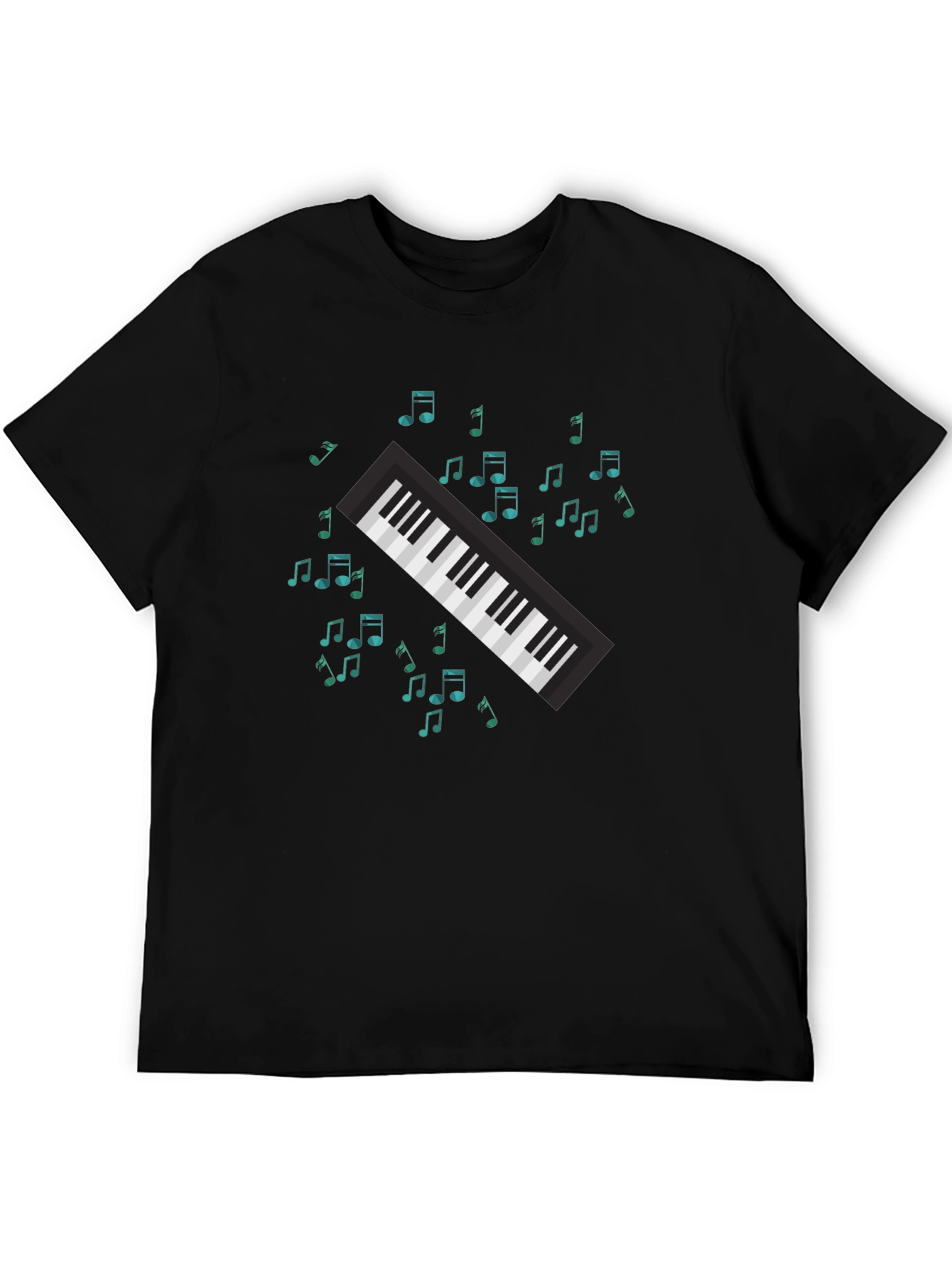 Musical Keyboard Notes Graphic Tee