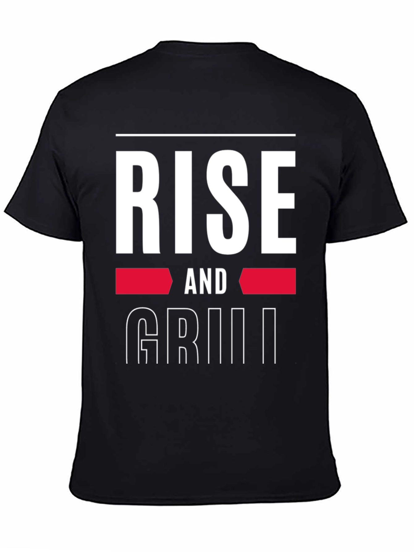 Rise and Grill Graphic Tee - Black Casual T-Shirt