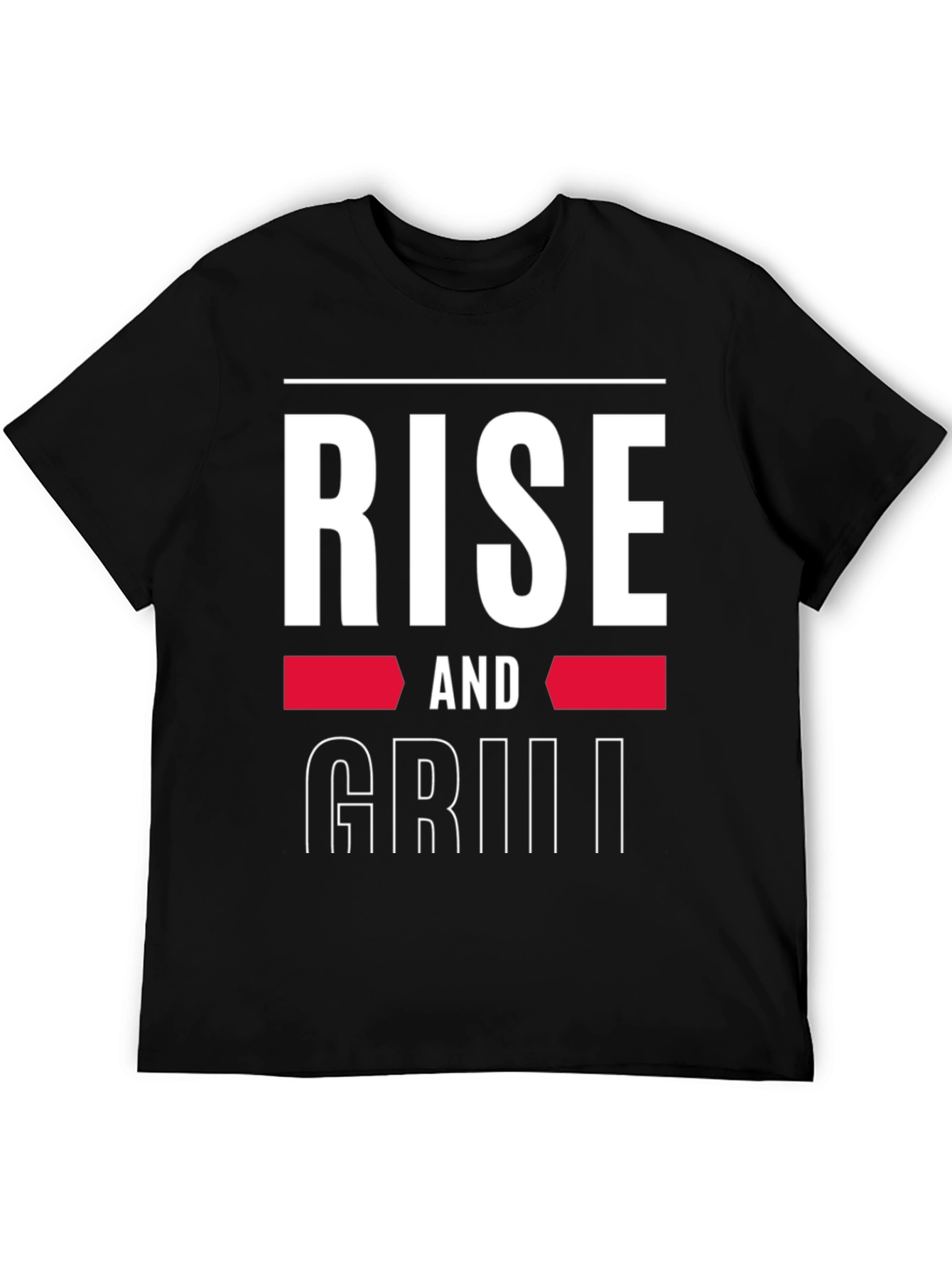 Rise and Grill Graphic Tee - Black Casual T-Shirt