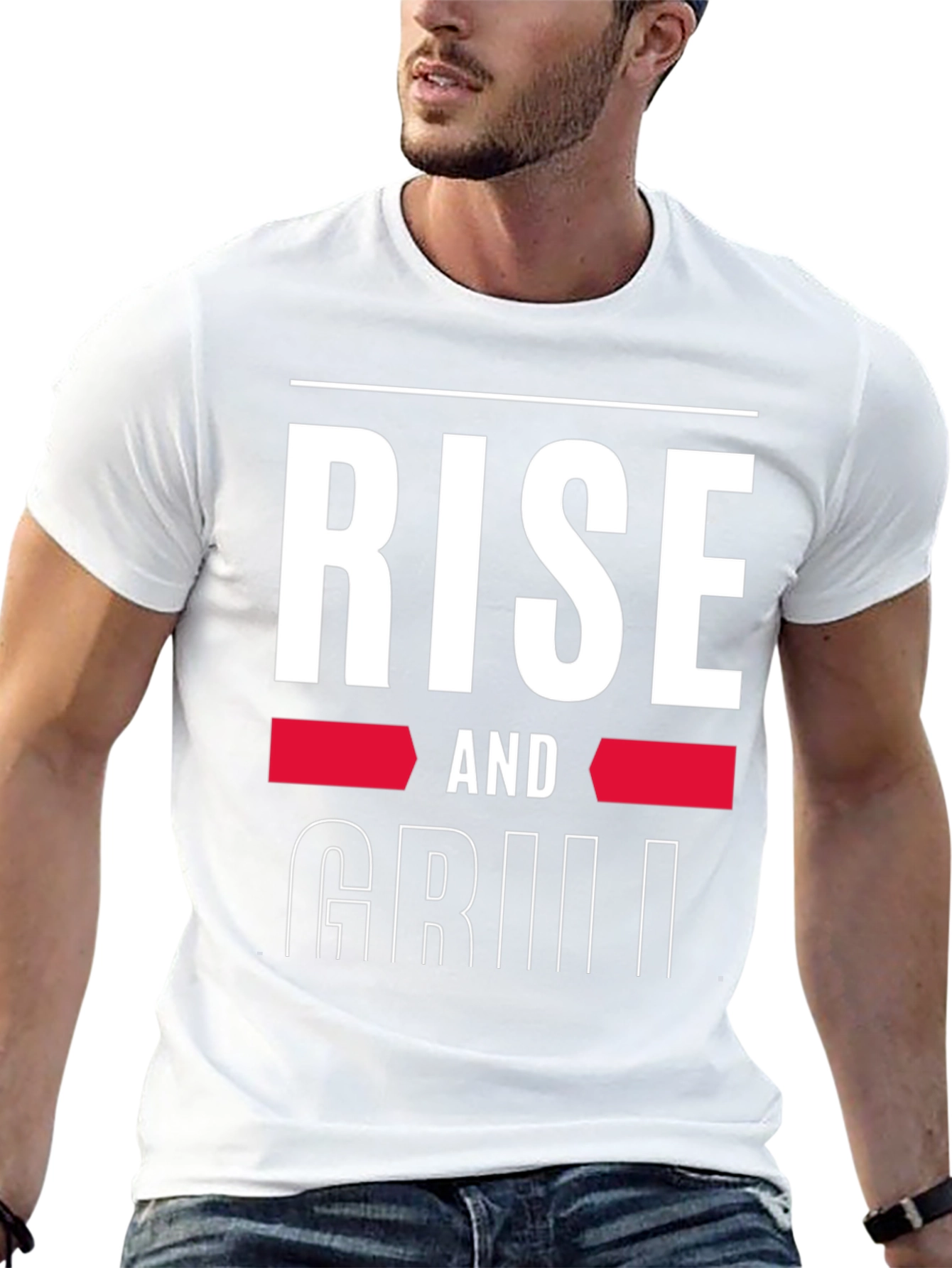 Rise and Grill Graphic Tee - Black Casual T-Shirt