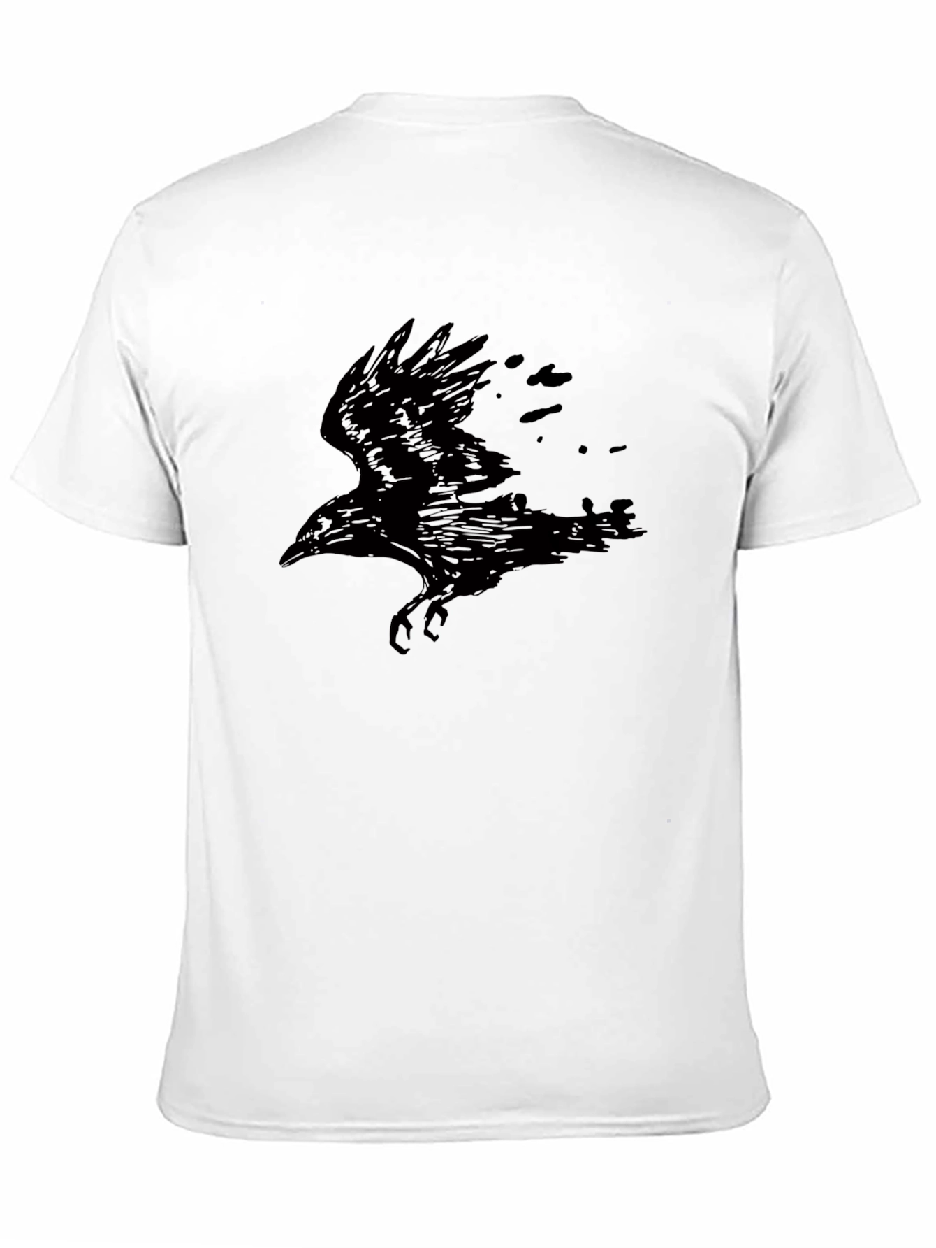 Raven Graphic Print Black T-Shirt
