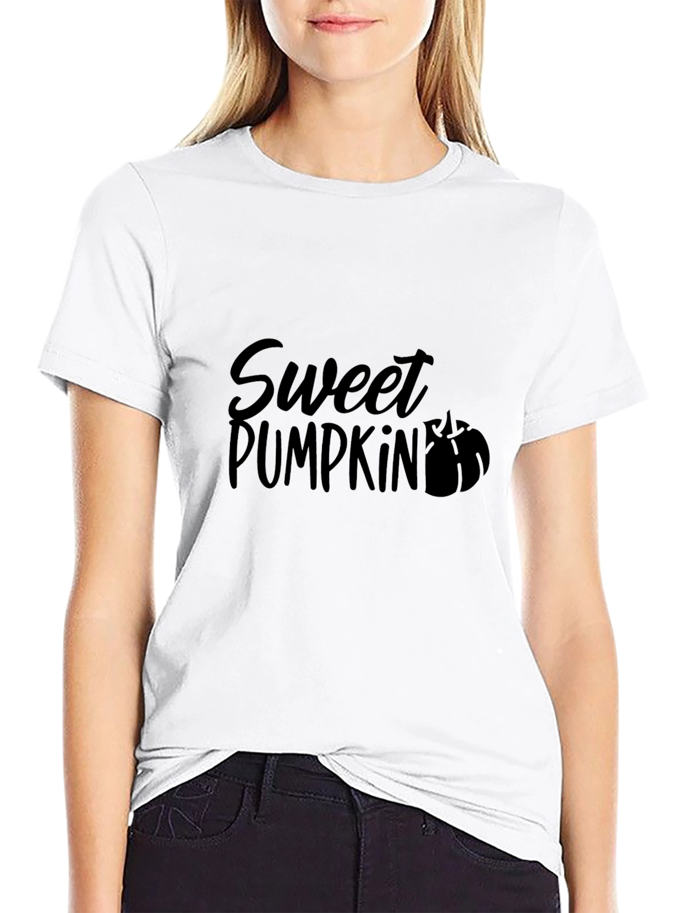 Sweet Pumpkin Halloween T-Shirt - Black Cotton Tee