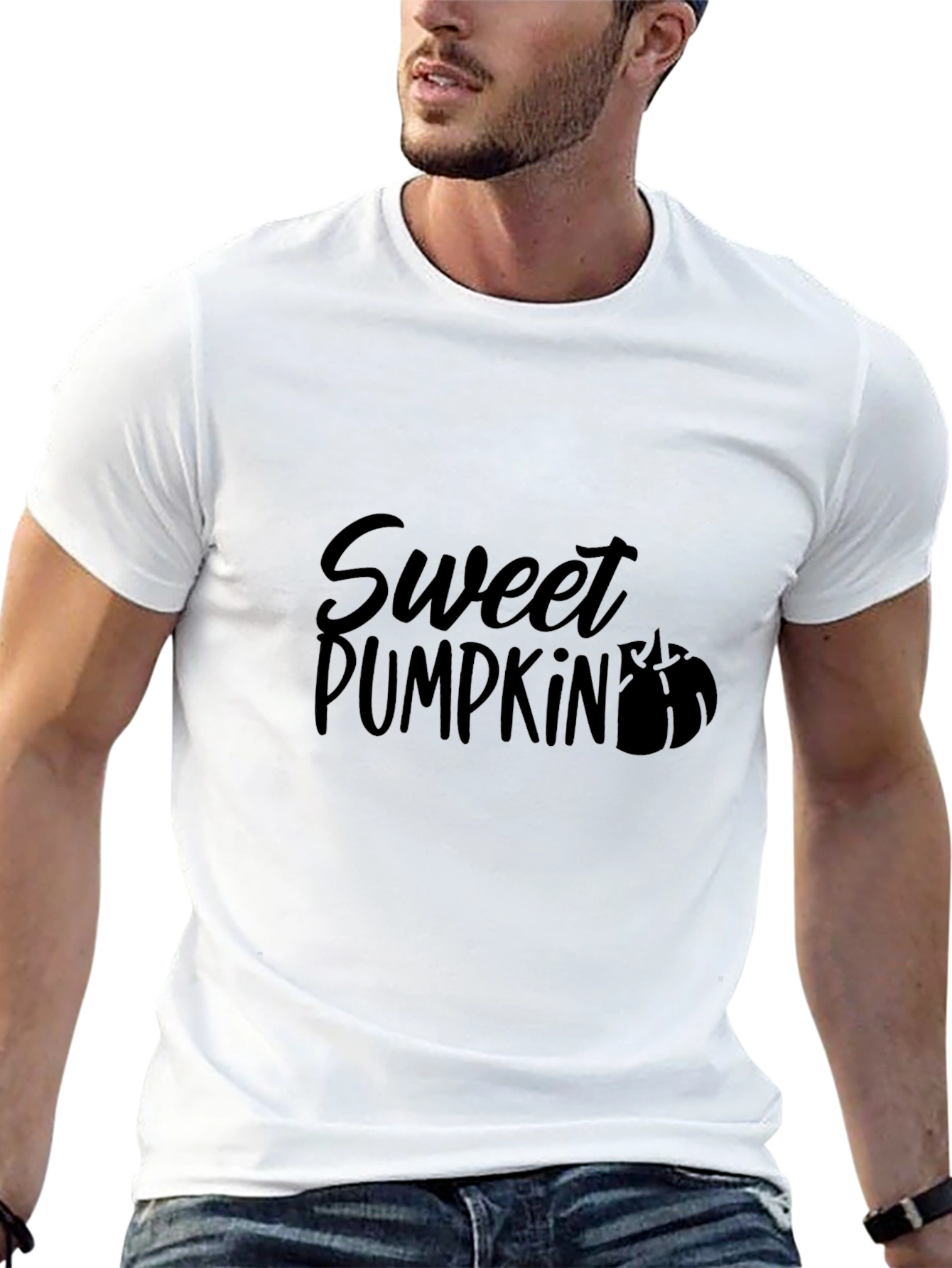 Sweet Pumpkin Halloween T-Shirt - Black Cotton Tee