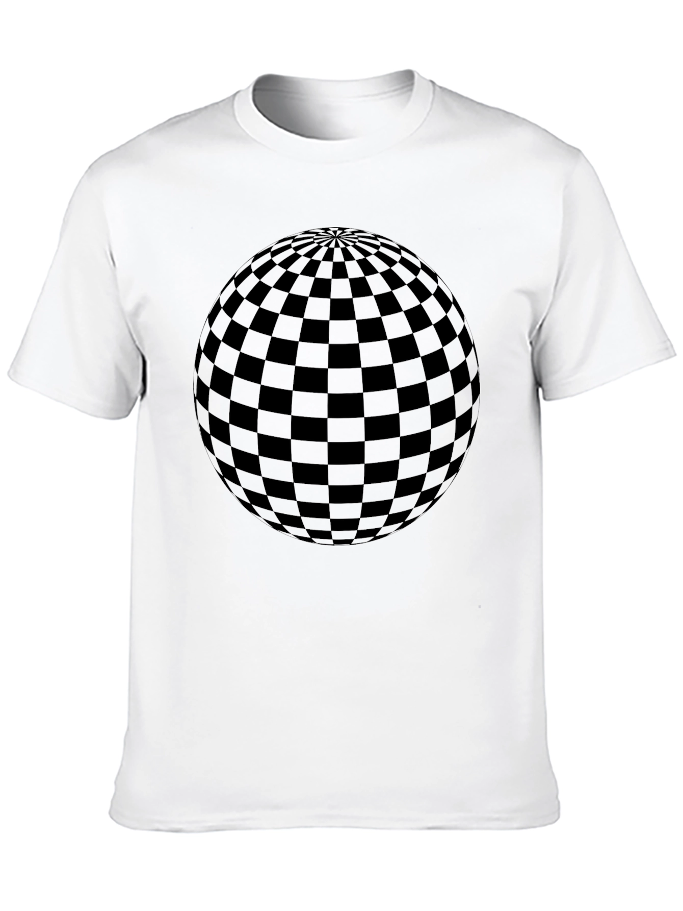 Geometric Sphere Graphic Tee - Modern Black T-Shirt