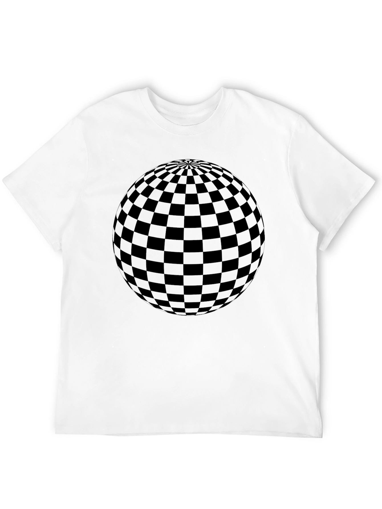 Geometric Sphere Graphic Tee - Modern Black T-Shirt