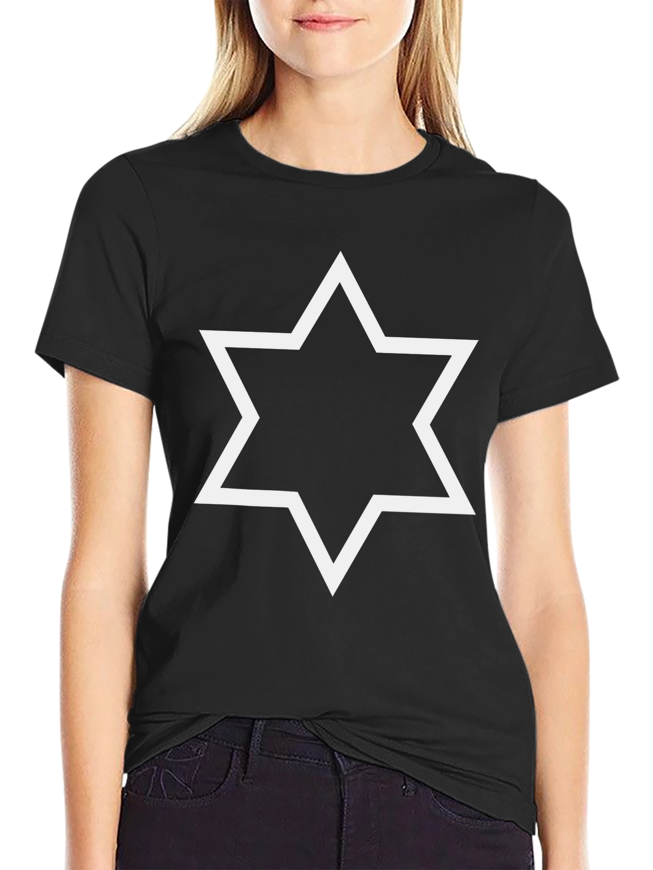 Star of David Graphic Tee - Black