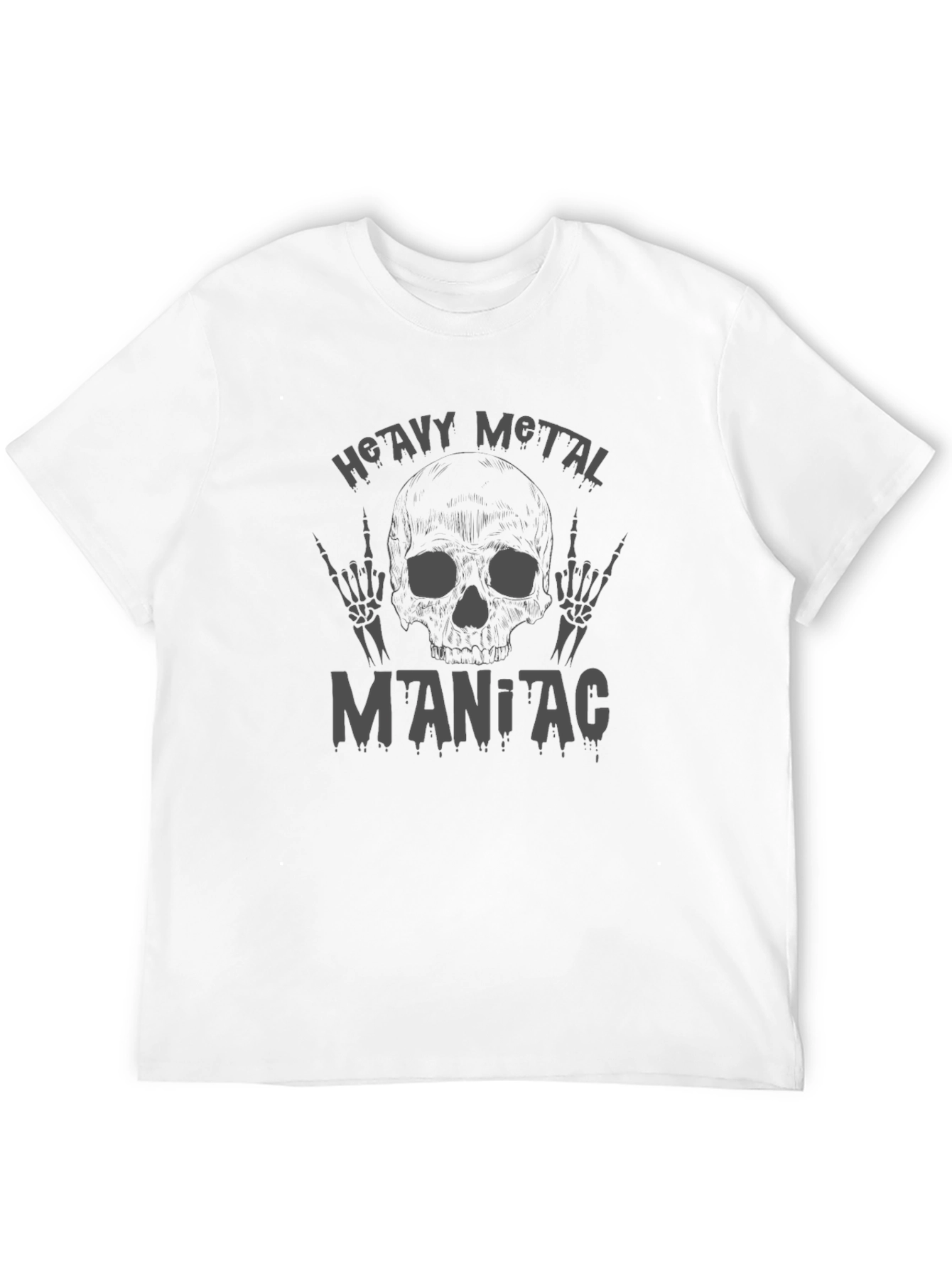 Heavy Metal Maniac Black Graphic T-Shirt