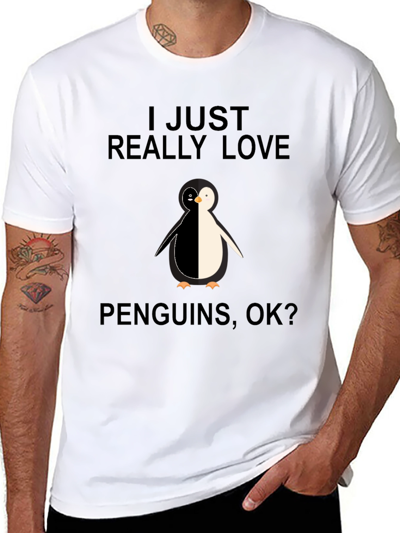 I Love Penguins Graphic T-Shirt