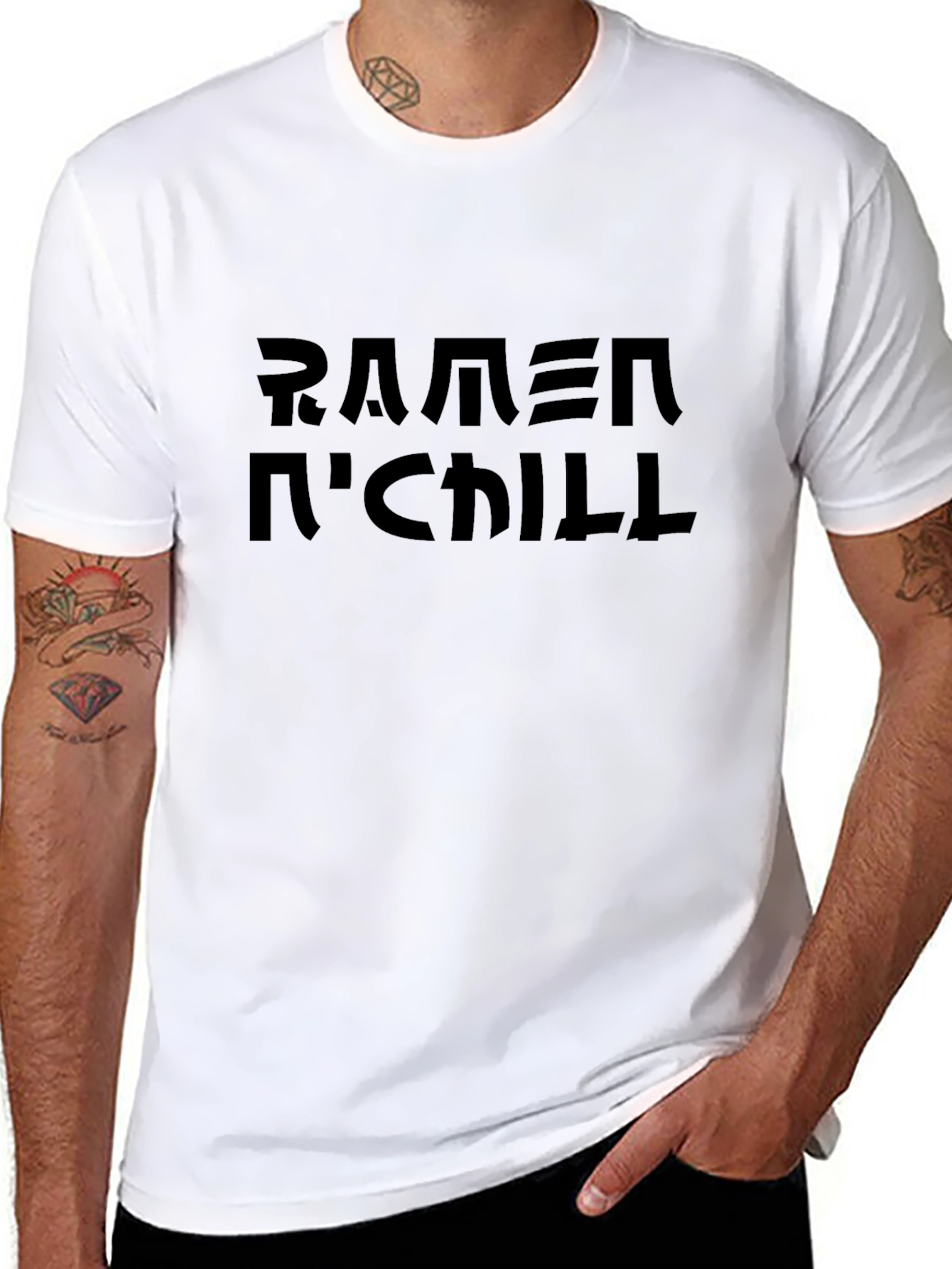 Ramen N Chill Black Graphic Tee