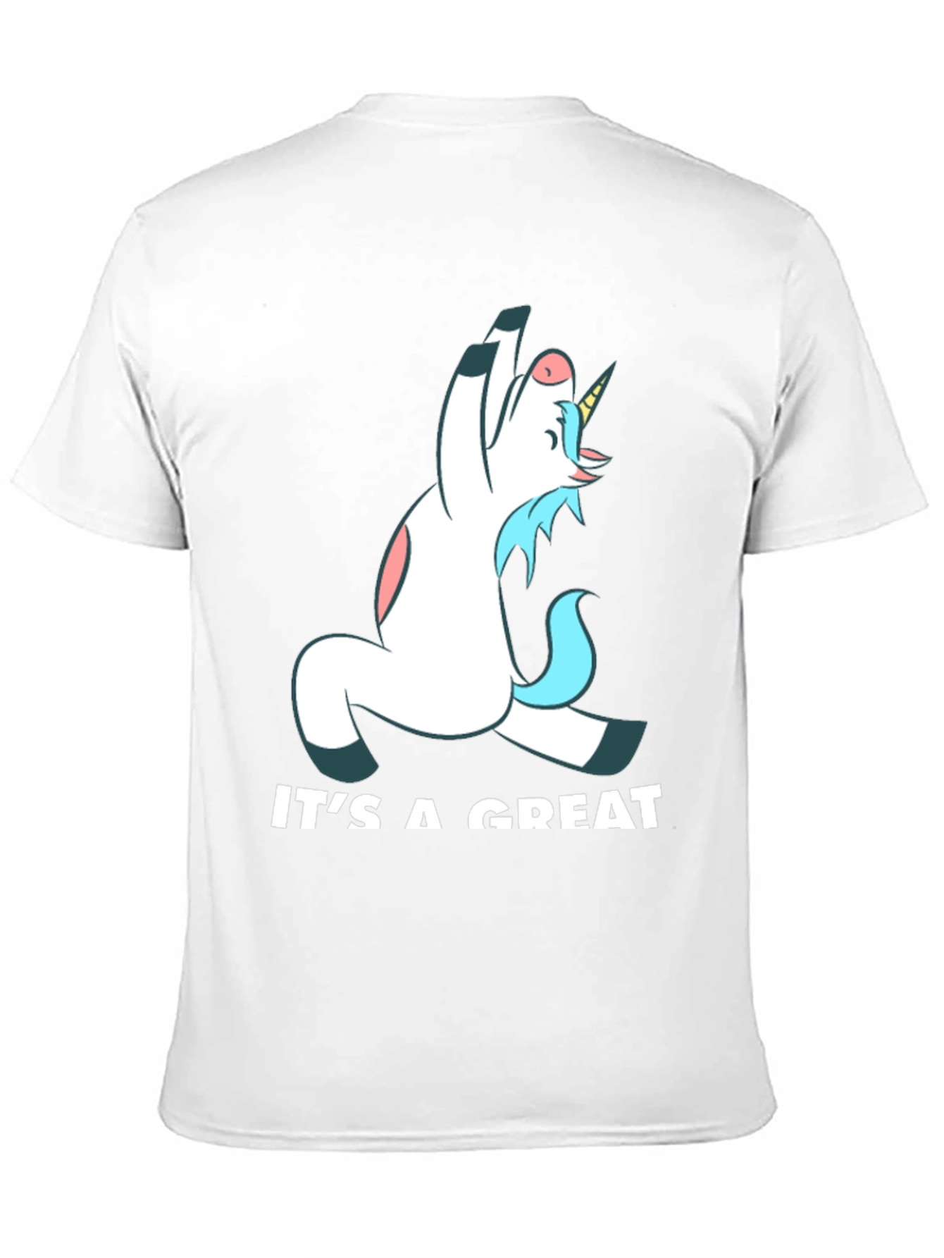 Funny Unicorn Yoga Black T-Shirt
