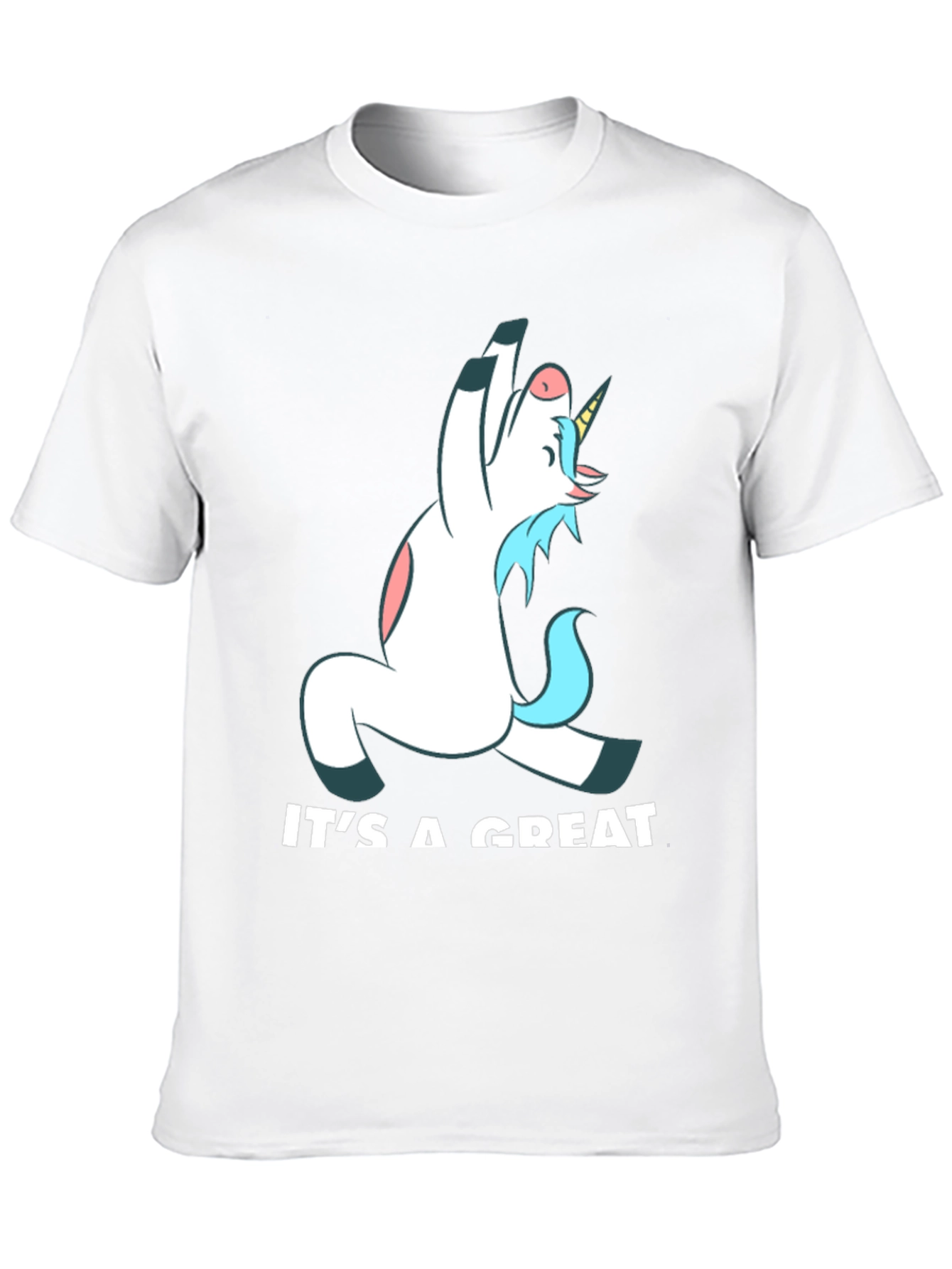 Funny Unicorn Yoga Black T-Shirt